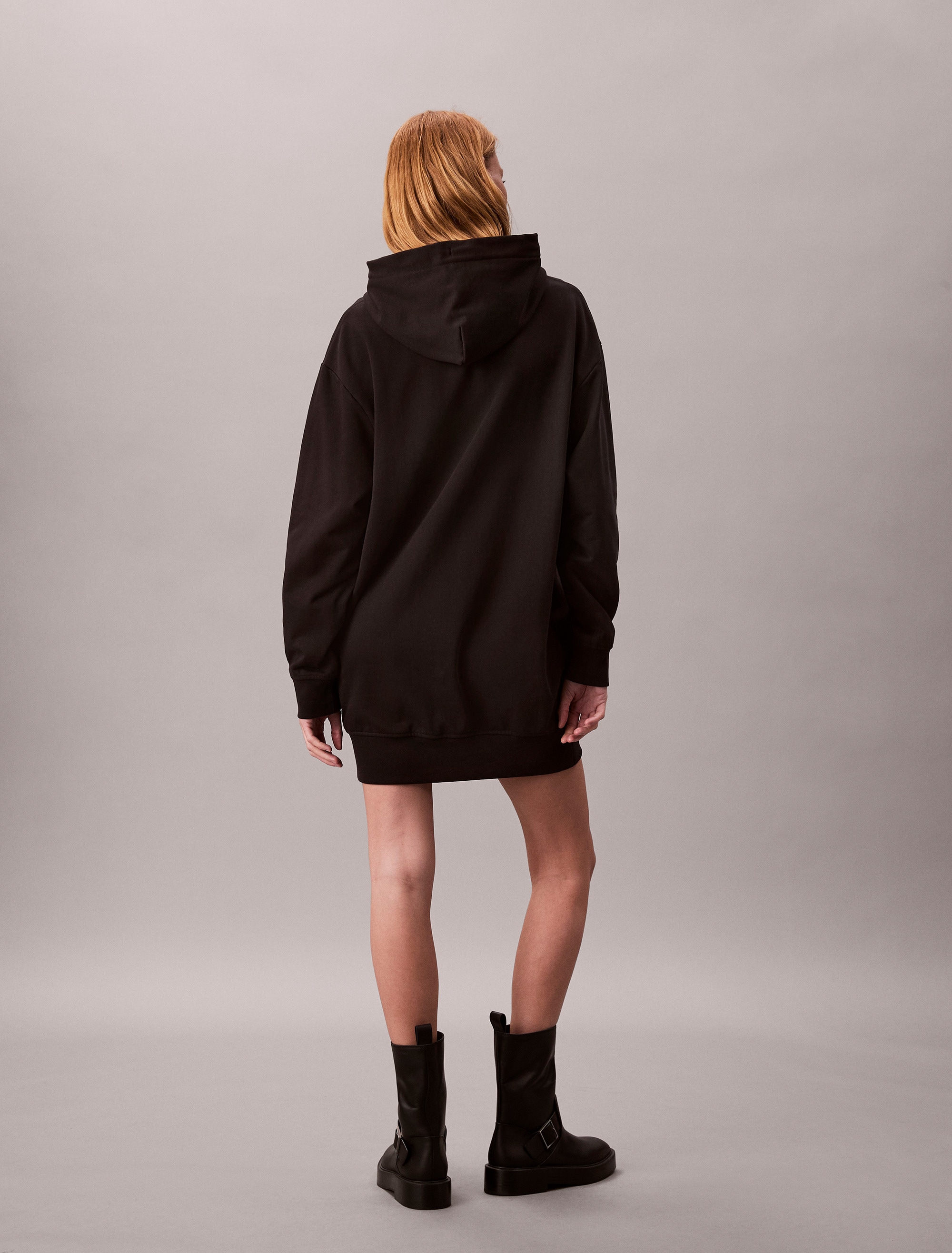 Calvin Klein Jeans Sweatkleid »LS MONOLOGO PREMIUM TERRY HOODIE«, Mit Rundhalsausschnitt, loose fit