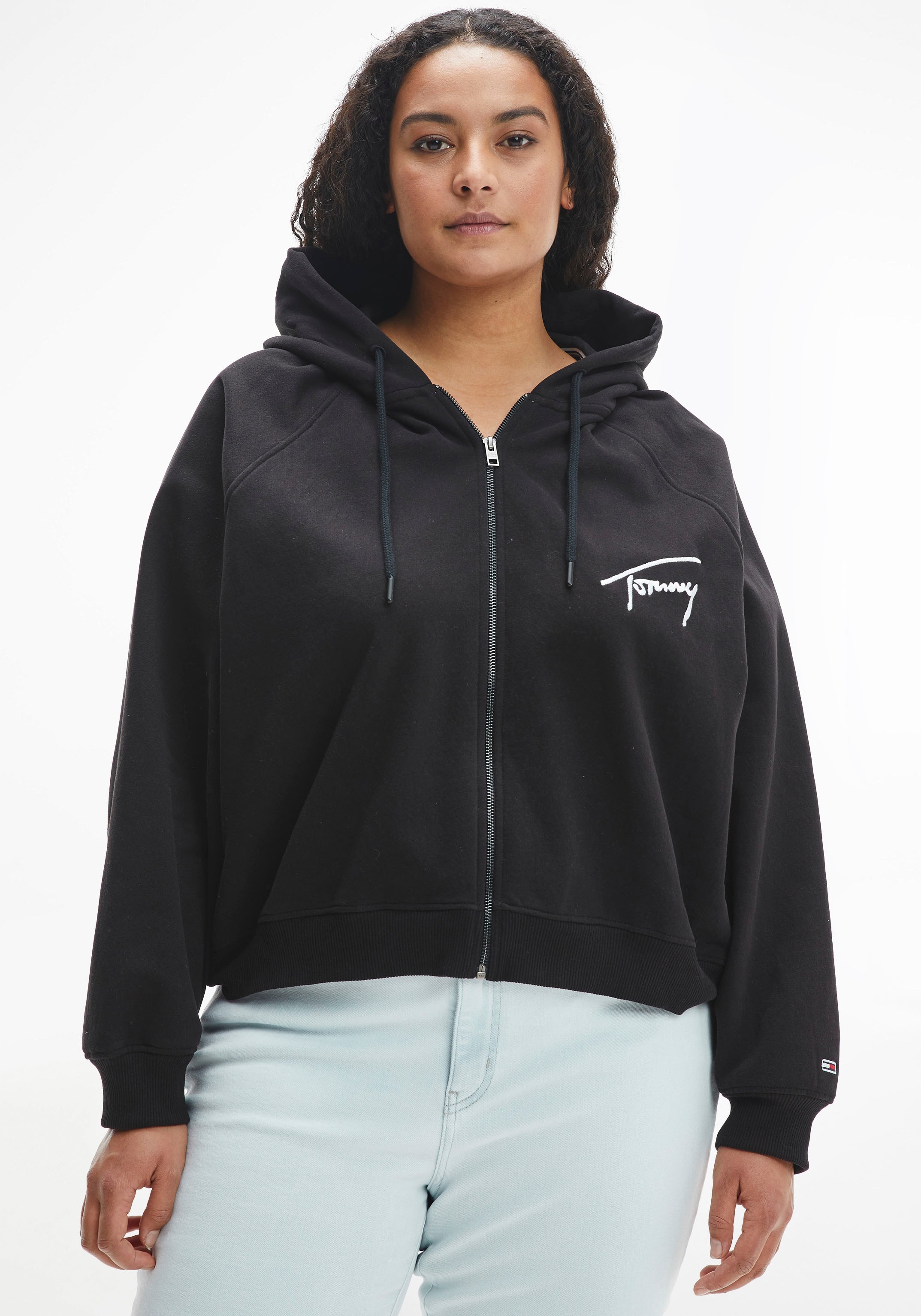 Tommy Jeans Curve Sweatjacke »TJW CRV RAGLAN SIGNATURE ZIP«, mit Tommy Hilfiger Schriftzug