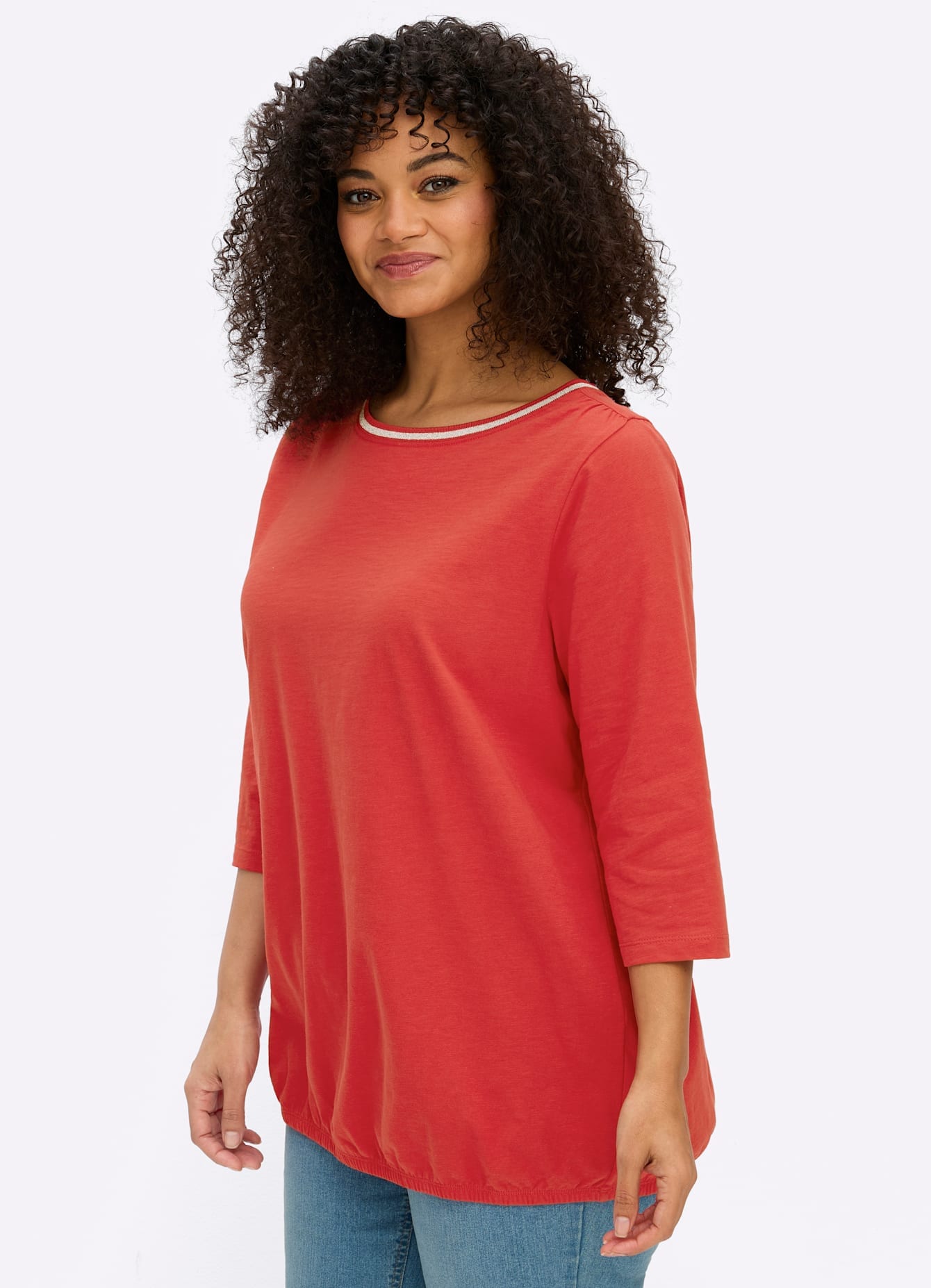 Sheego Rundhalsshirt »3/4-Arm-Shirt« 1