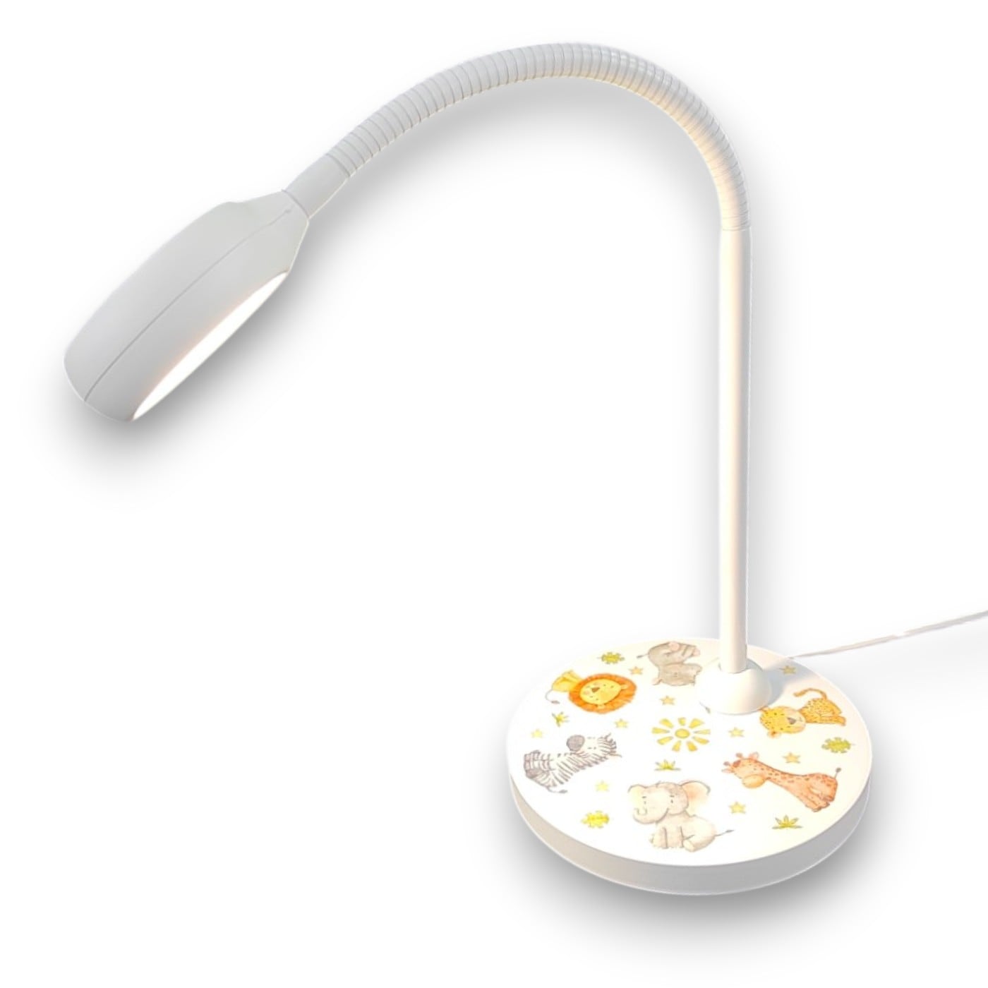 niermann Schreibtischlampe »Kinderlampe mit Motiv "Little Safari", Kinderzimmer« GX53 1 Stk. flexibel verstellbarer Leuchtenarm, Made in Germany