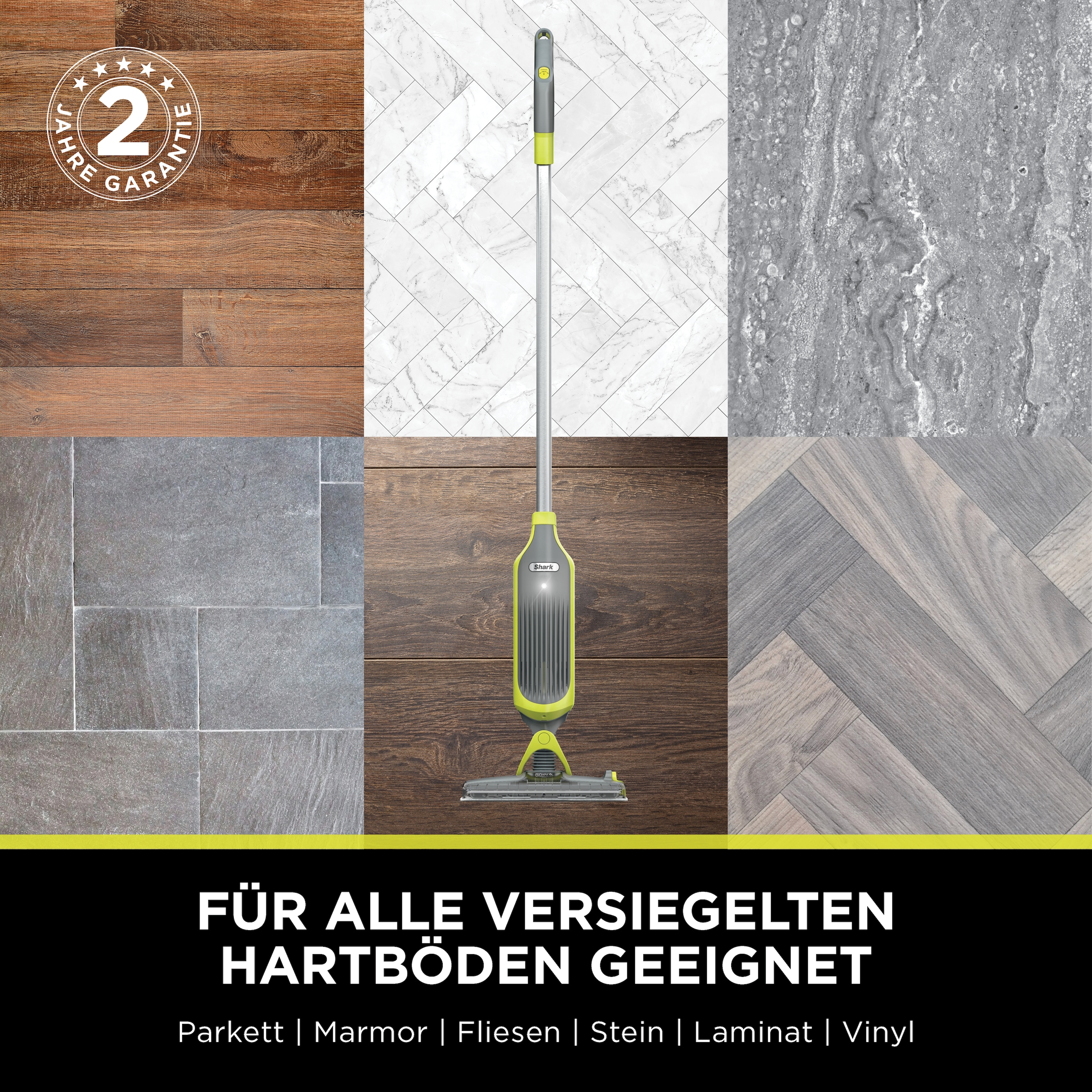 Shark Akku-Wischmopp »Shark VacMop 2-in-1 kabelloser Staubsauger und Sprühmopp VM200EU« VOLLSTÄNDIGE REINIGUNG MIT EINEM EINZIGEN EINWEGPAD, kabellos, leicht