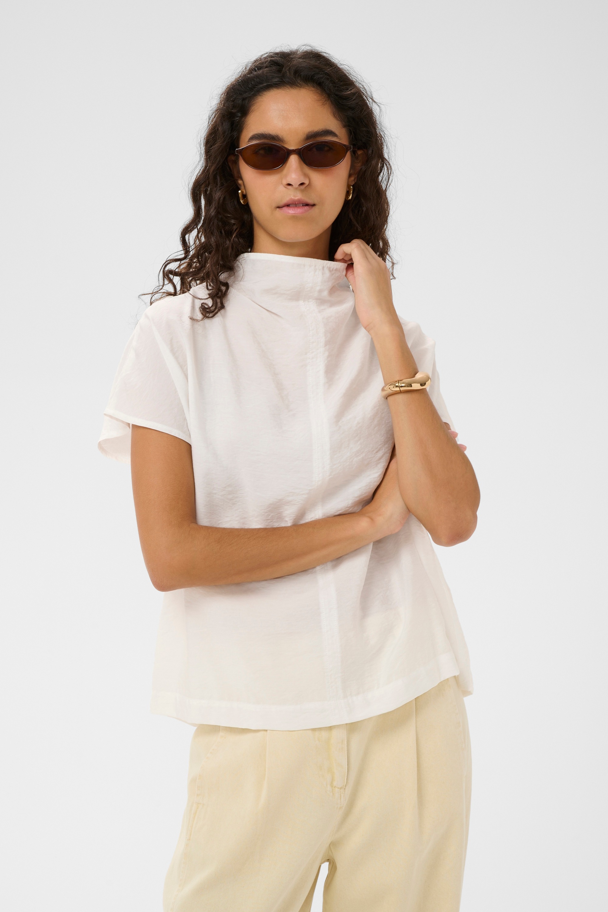SOAKED IN LUXURY Kurzarmbluse »Bluse kurzarm SLSLLeodora«