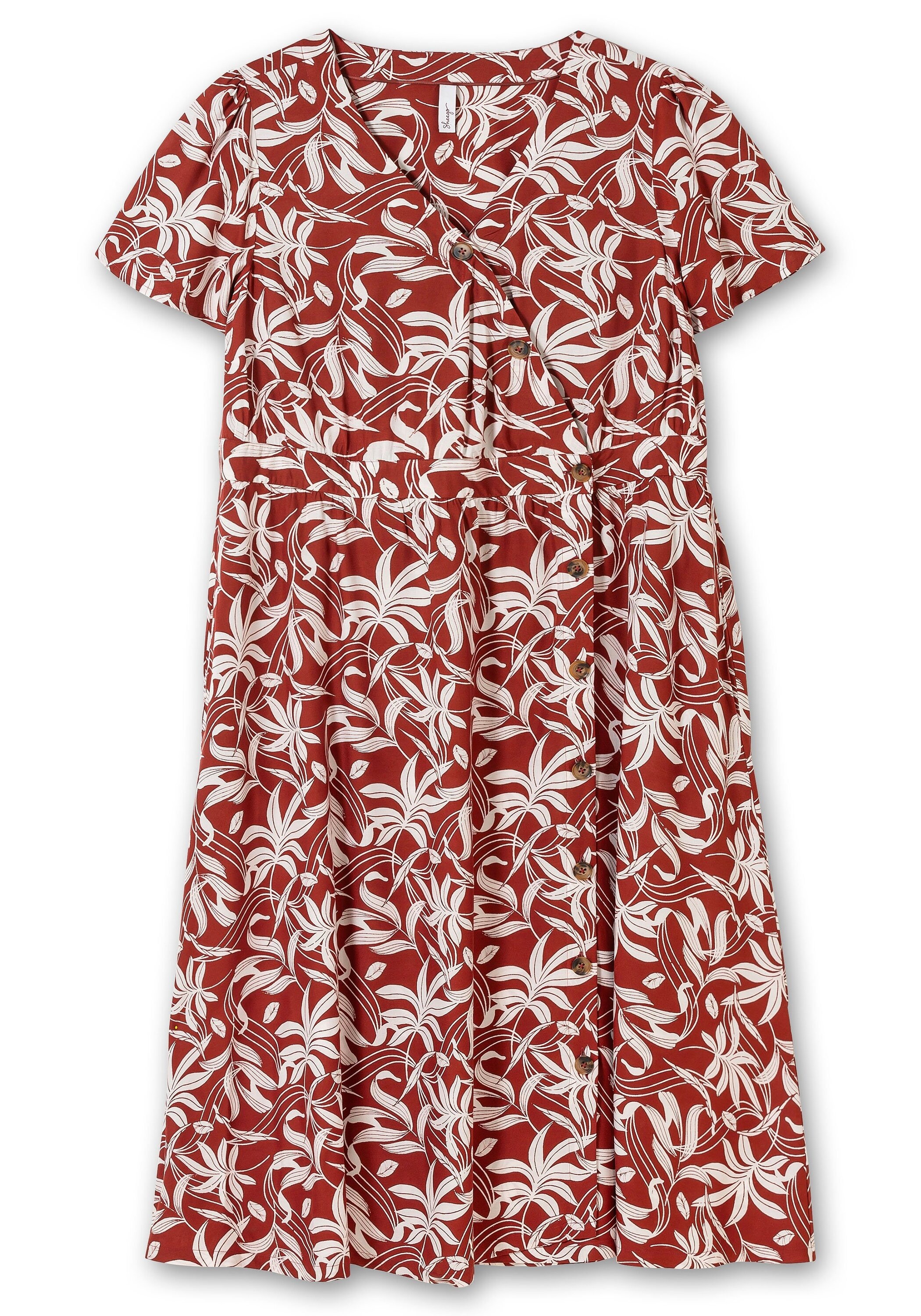 Sheego Druckkleid »Maxikleid mit weitschwingendem Rockteil«