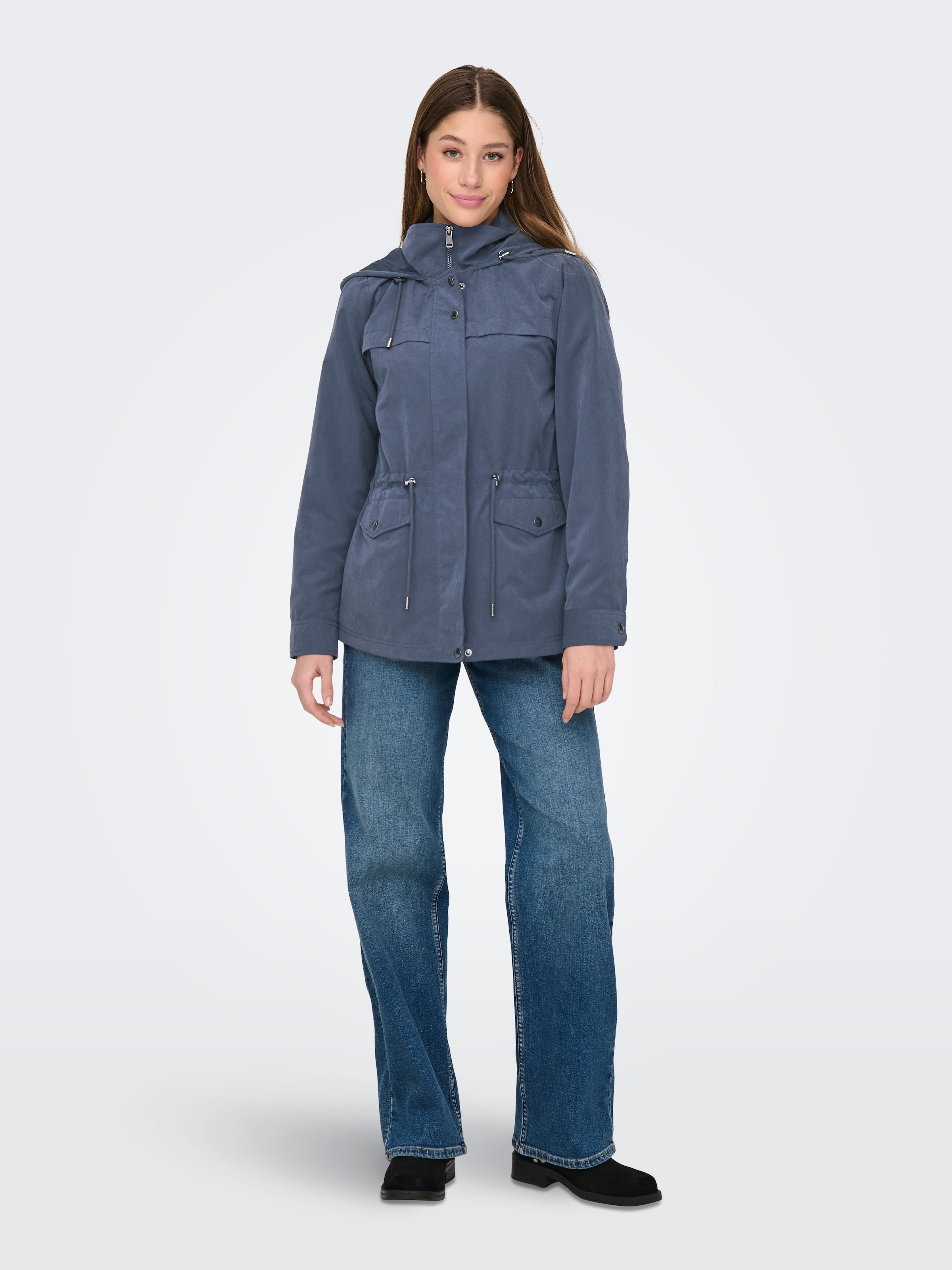 ONLY Parka »ONLNEWSTARLINE SPRING JACKET CC OTW« mit Kapuze mit durchgehendem und verdecktem Reißverschluss