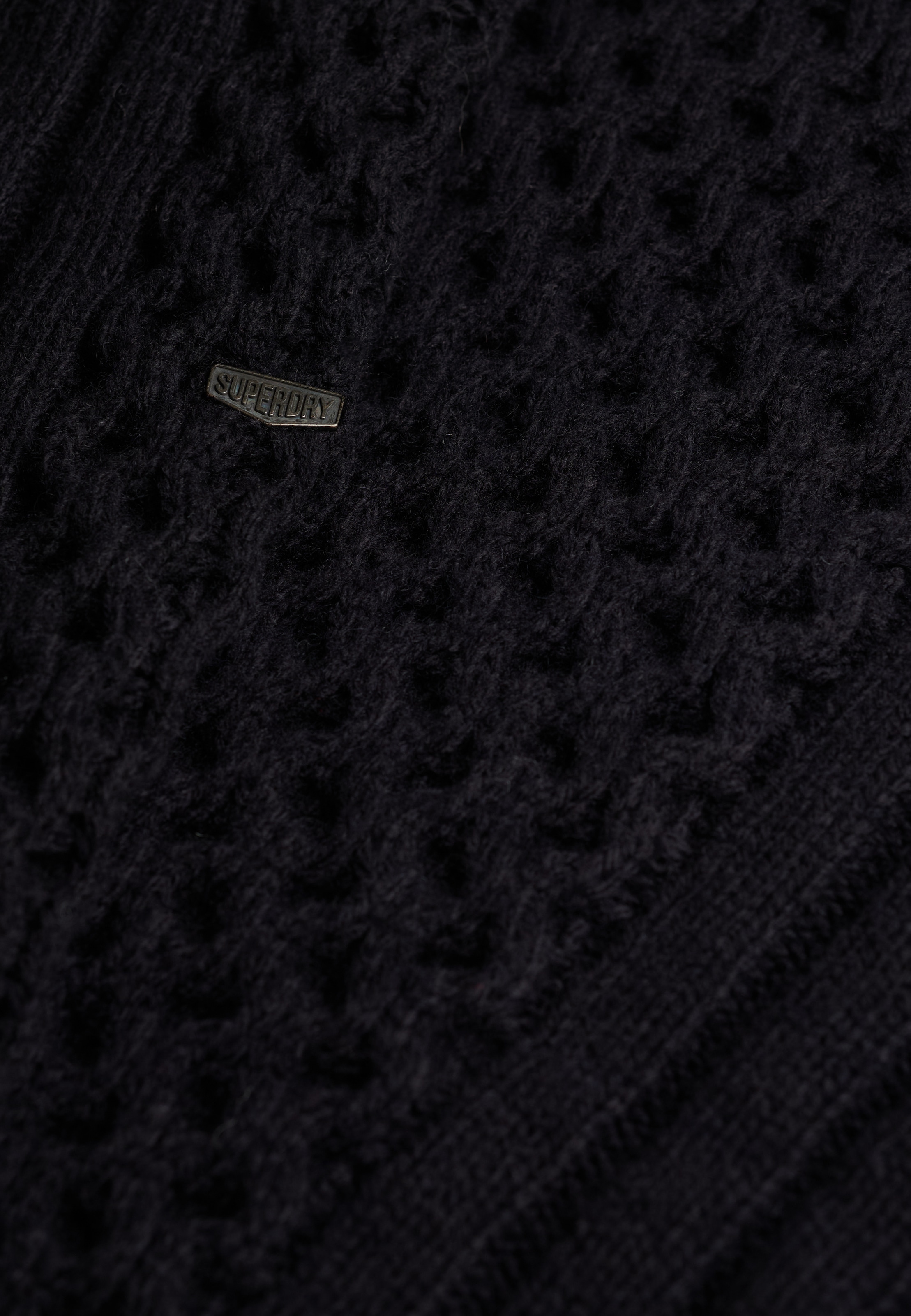 Superdry Rollkragenpullover »JACOB CABLE ROLL NECK JUMPER« Materialmix, relaxed fit