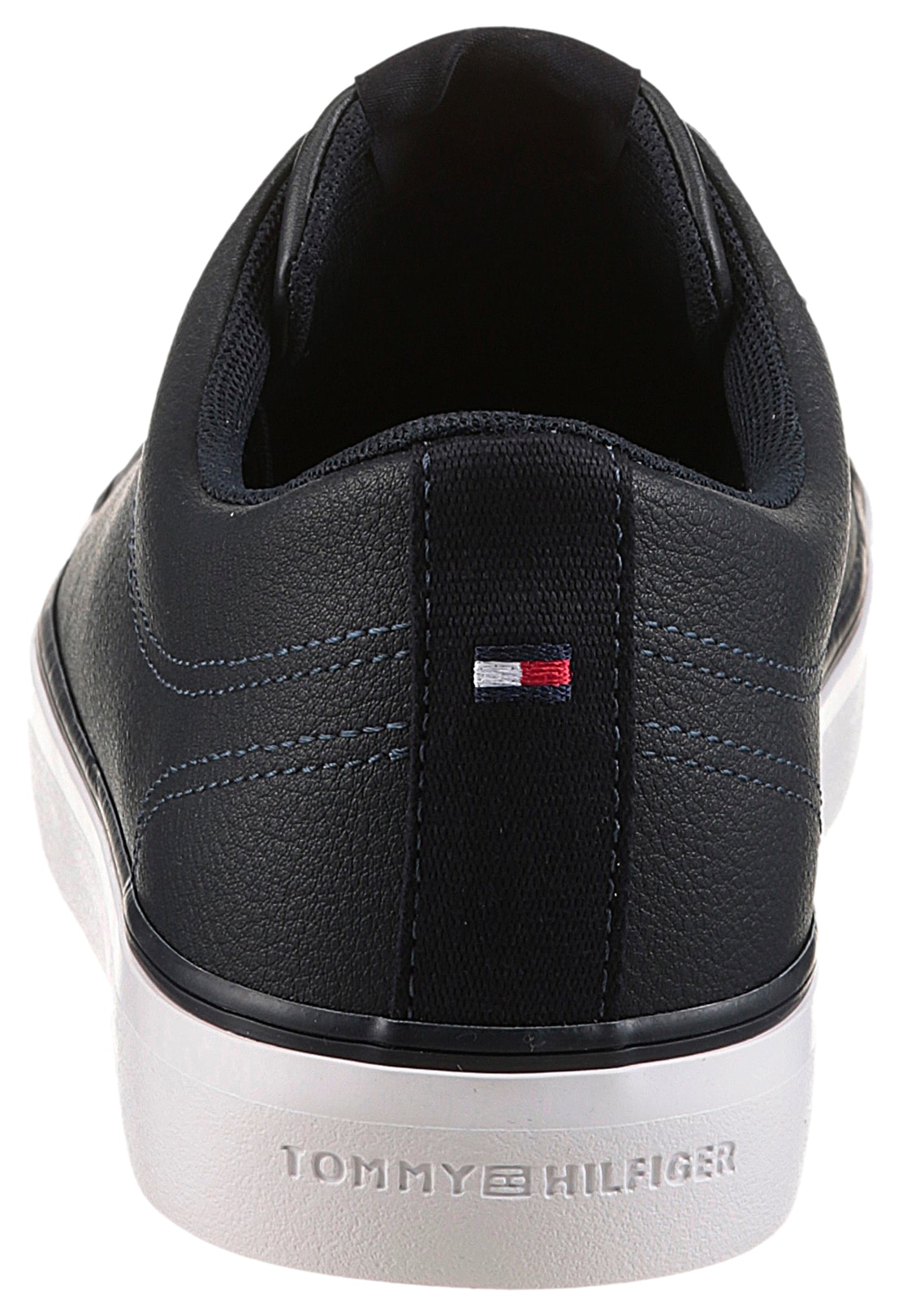 Tommy Hilfiger Sneaker »TH HI VULC CORE LOW LTH II ESS«, Freizeitschuh, Halbschuh, Schnürer in schmaler Form