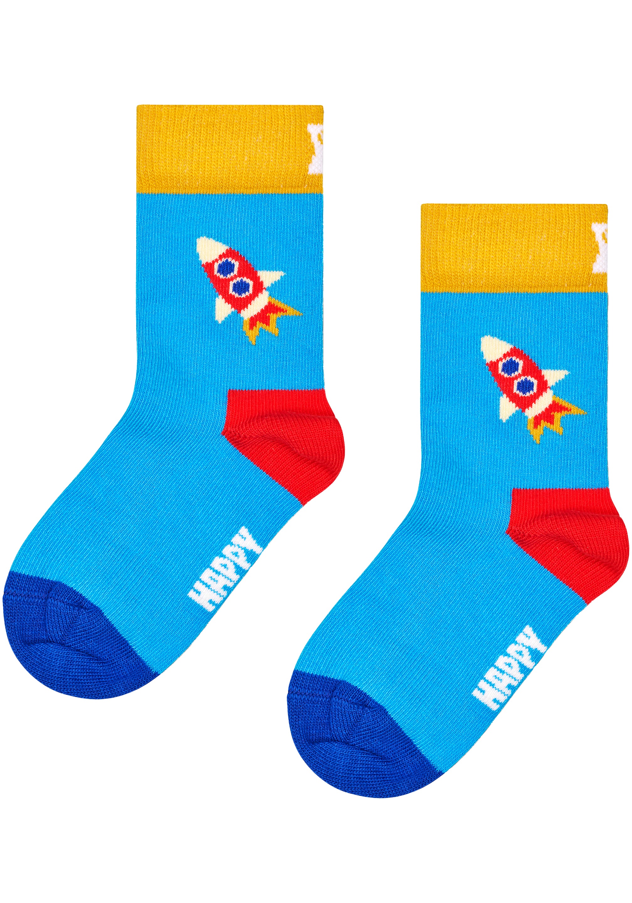 Happy Socks Langsocken, (3er Pack), mit verspielten Roboter-Motiven