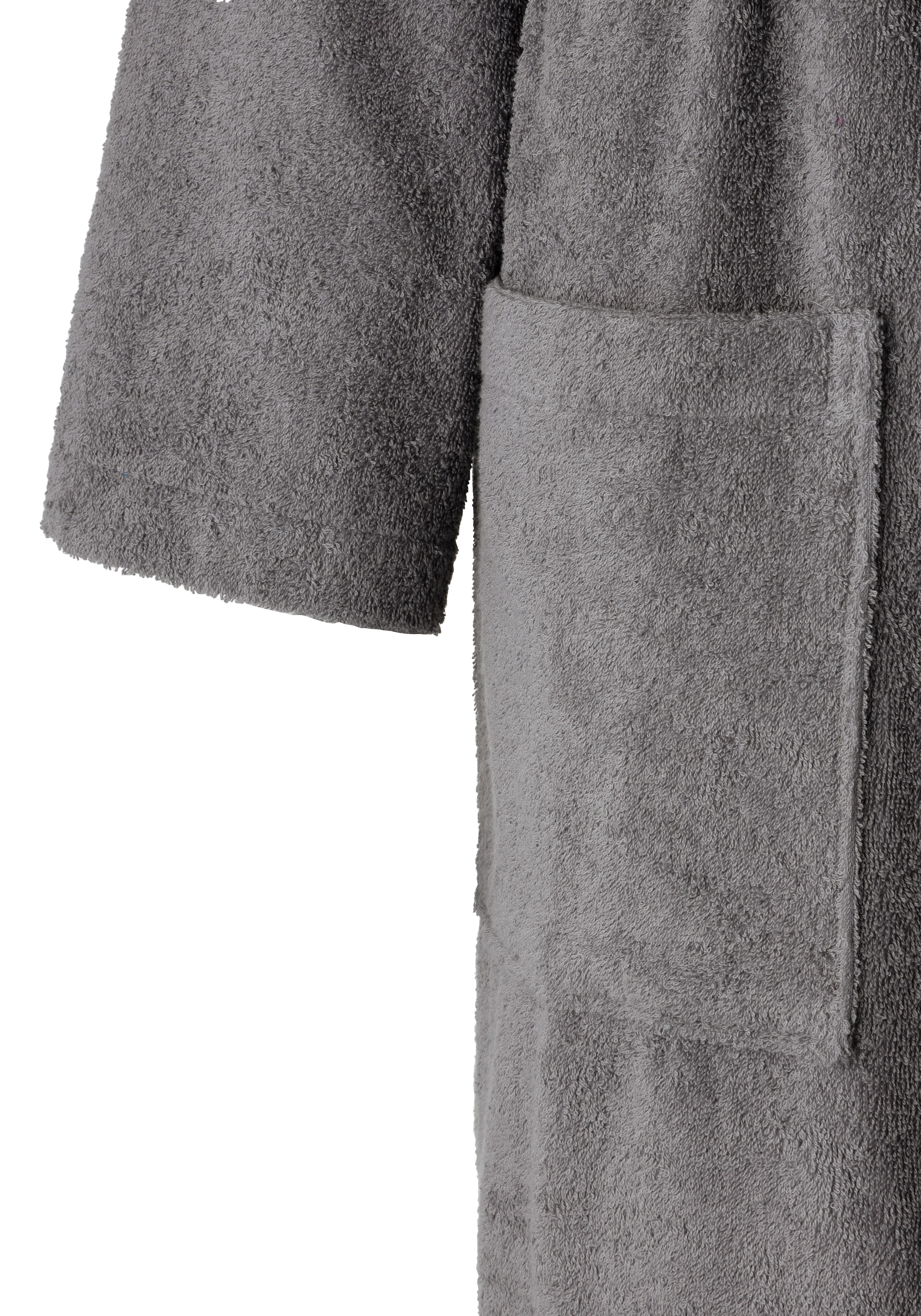 Bruno Banani Unisex-Bademantel »Robby, ideal für Sauna & Spa, Standardlänge & Überlänge« 1 Stk. Damen & Herren Bademäntel, Baumwolle, mit Taschen, Sauna, XS-3XL