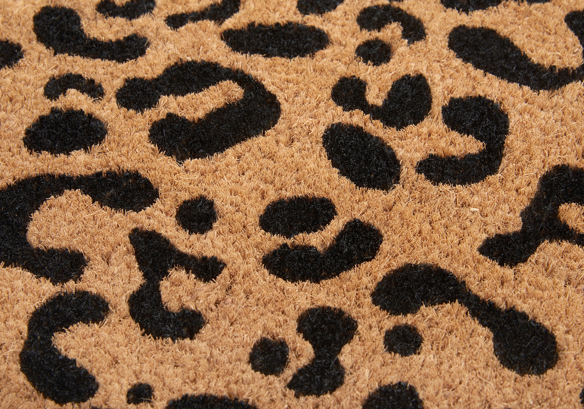 HANSE Home Fußmatte »Mix Mats Kokos Leopard Look, Türmatte«, rechteckig, 15 mm Höhe, Kokos, Schmutzfangmatte, Outdoor, Rutschfest, Innen, Kokosmatte, Flur