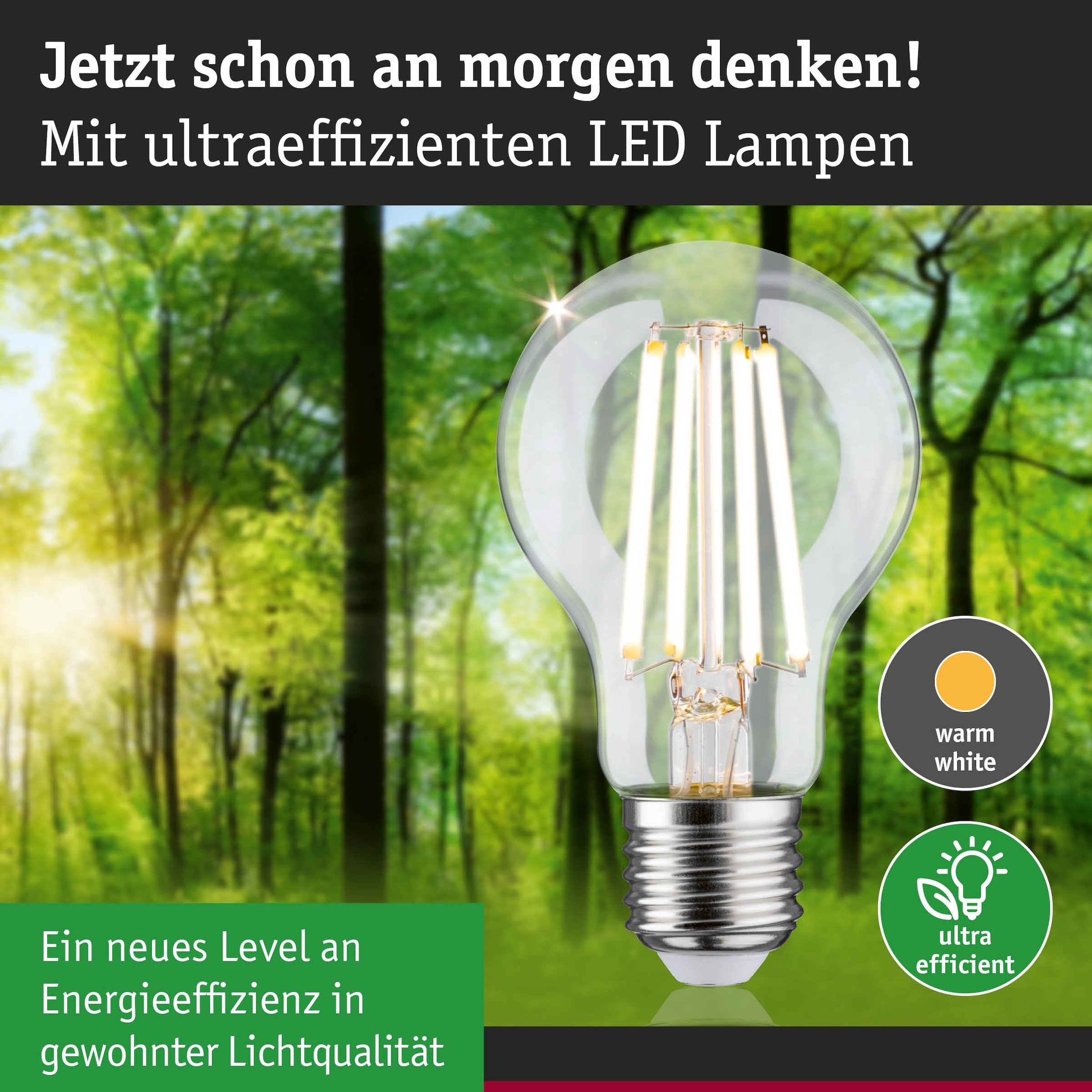 Paulmann LED-Leuchtmittel »Eco-Line AGL 840lm 4,5W 3000K dim klar 230V« E27 1 Stk. Warmweiß