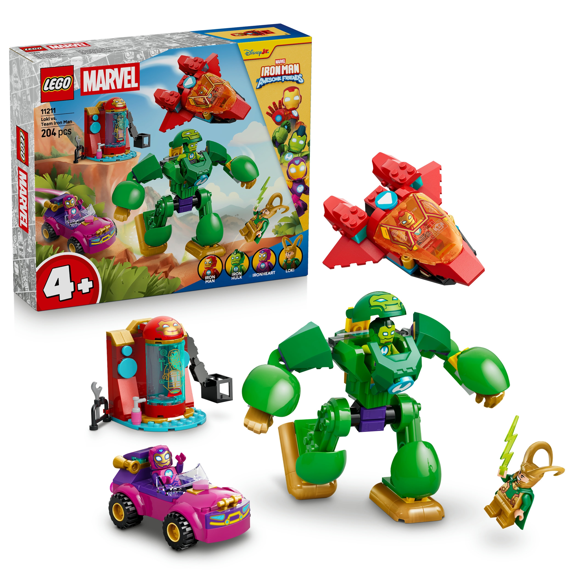 LEGO® Konstruktionsspielsteine »Loki vs. Team Iron Man (11211), LEGO Disney Junior Marvel« Made in Europe