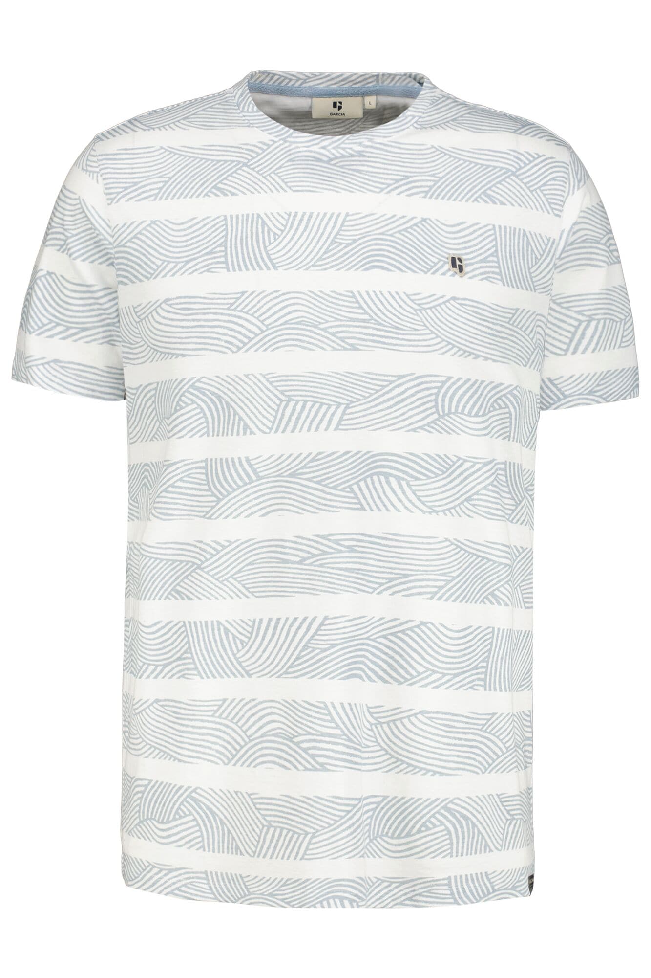 Garcia T-Shirt »AOP stripe«, (1 tlg.), Logoprägung an der Brust
