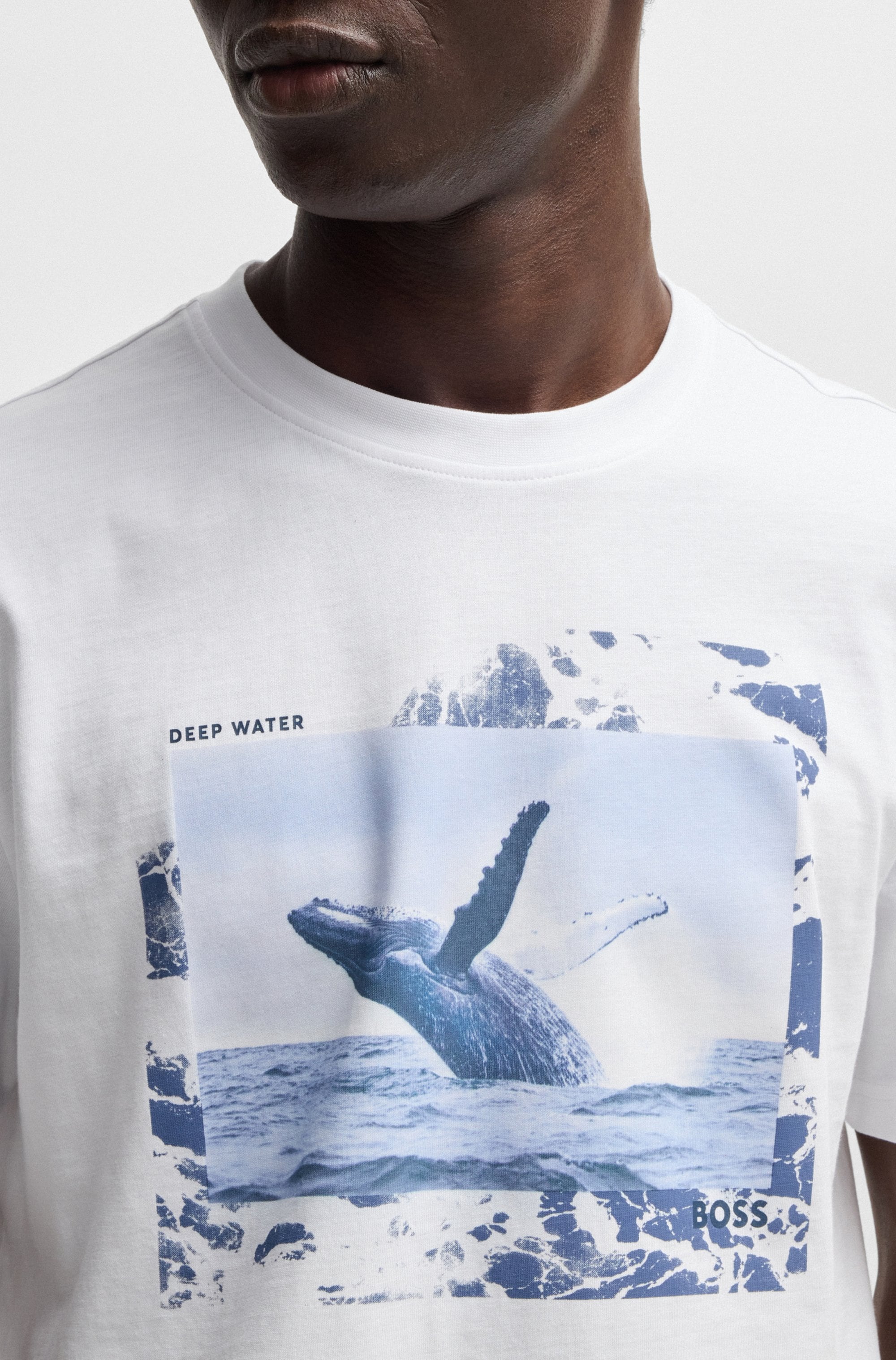 BOSS ORANGE T-Shirt »Te Dunetrace«, mit großem Fotodruck