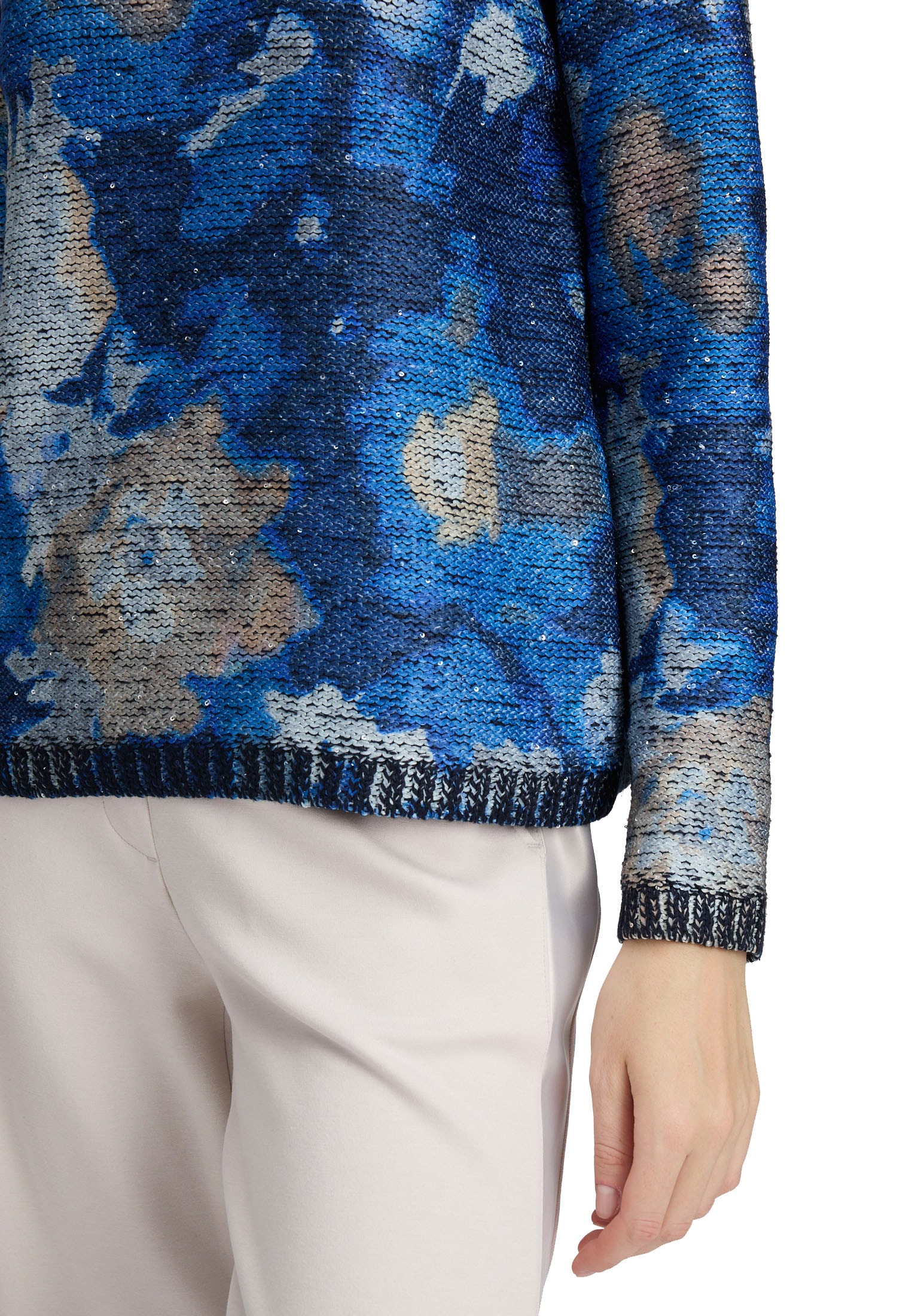 Betty Barclay Rundhalspullover »Grobstrick-Pullover mit Print«