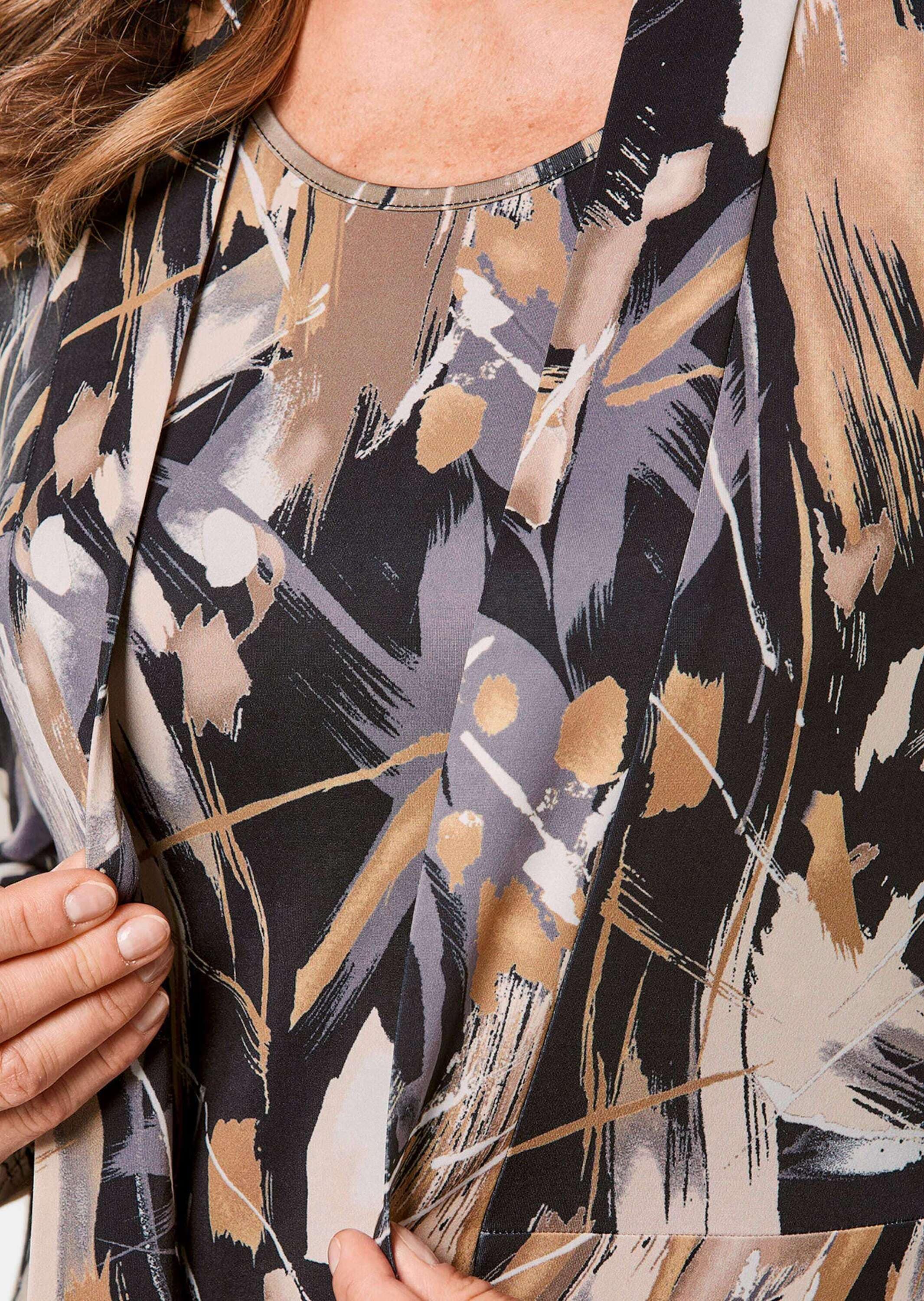 GOLDNER Sommerjacke »Longjacke Stretchbequeme Slinky-Longjacke mit aufregendem Druck«