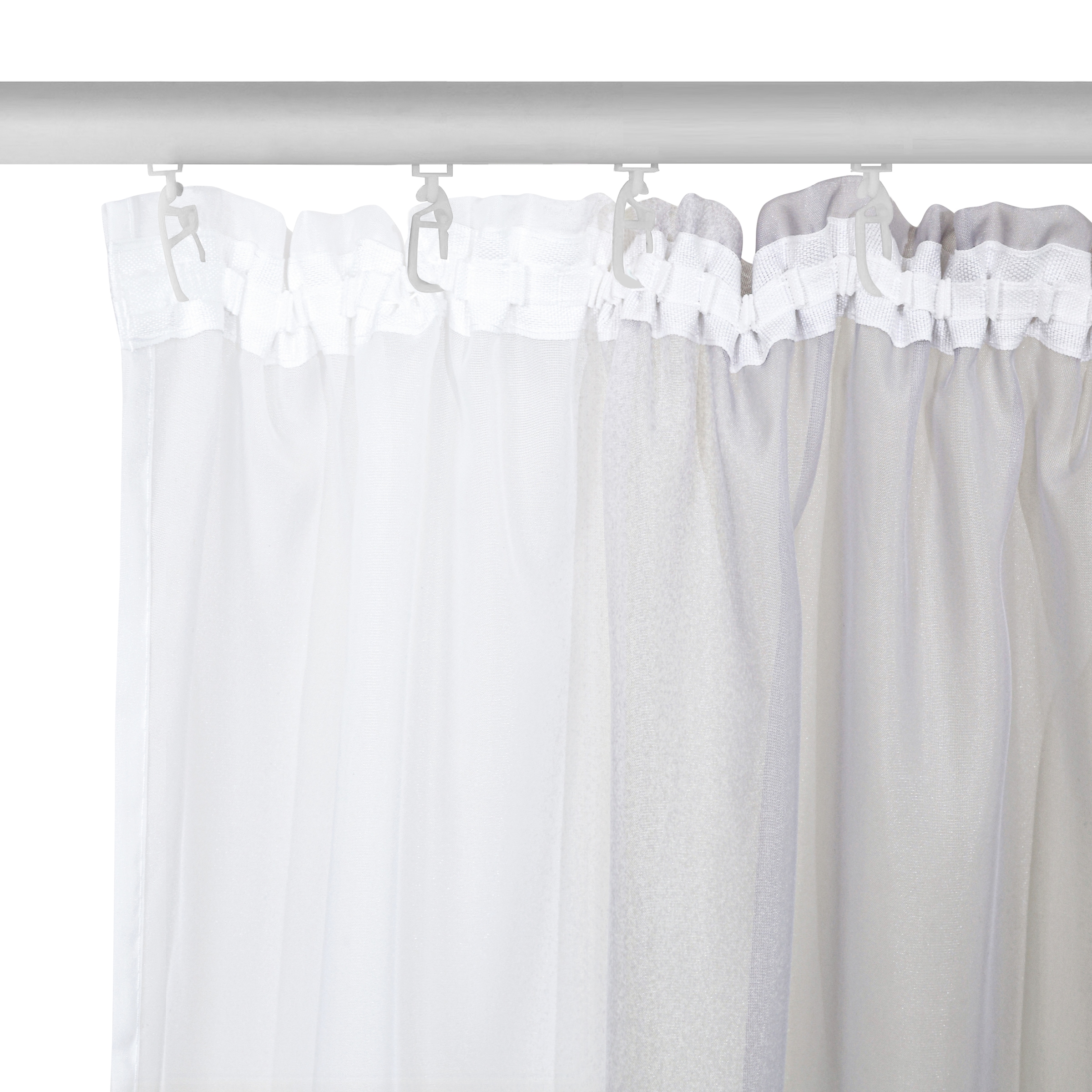 OTTO home Gardine »Nivva« Kräuselband 2 Stk. tlg. Transparent, Kräuselband, Pflegeleicht, 2er Set