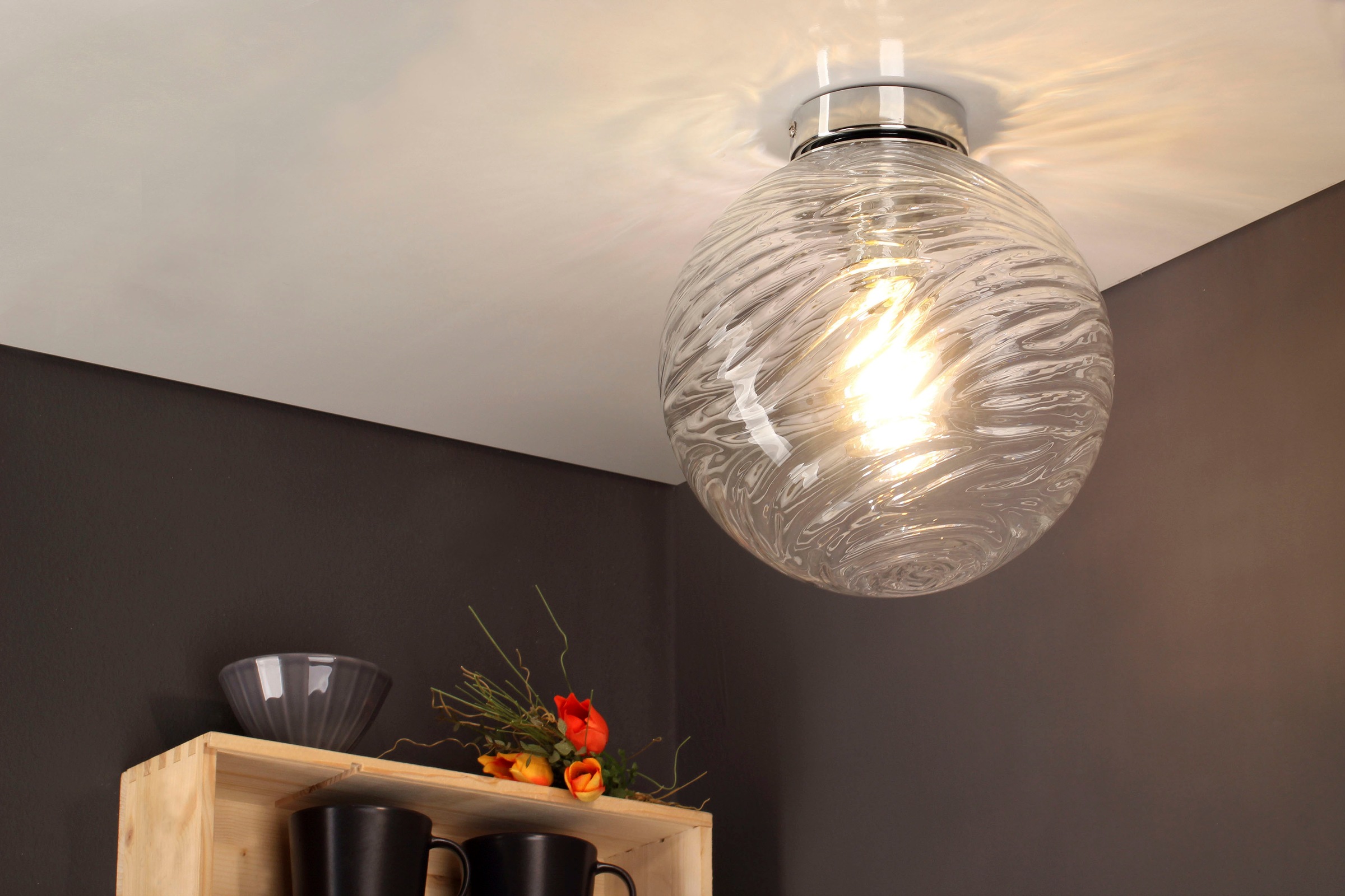 ECO-LIGHT Hängeleuchte »Nereide«, Leuchtmittel E27 | Leuchtmittel wechselbar, hochwertiges Glas