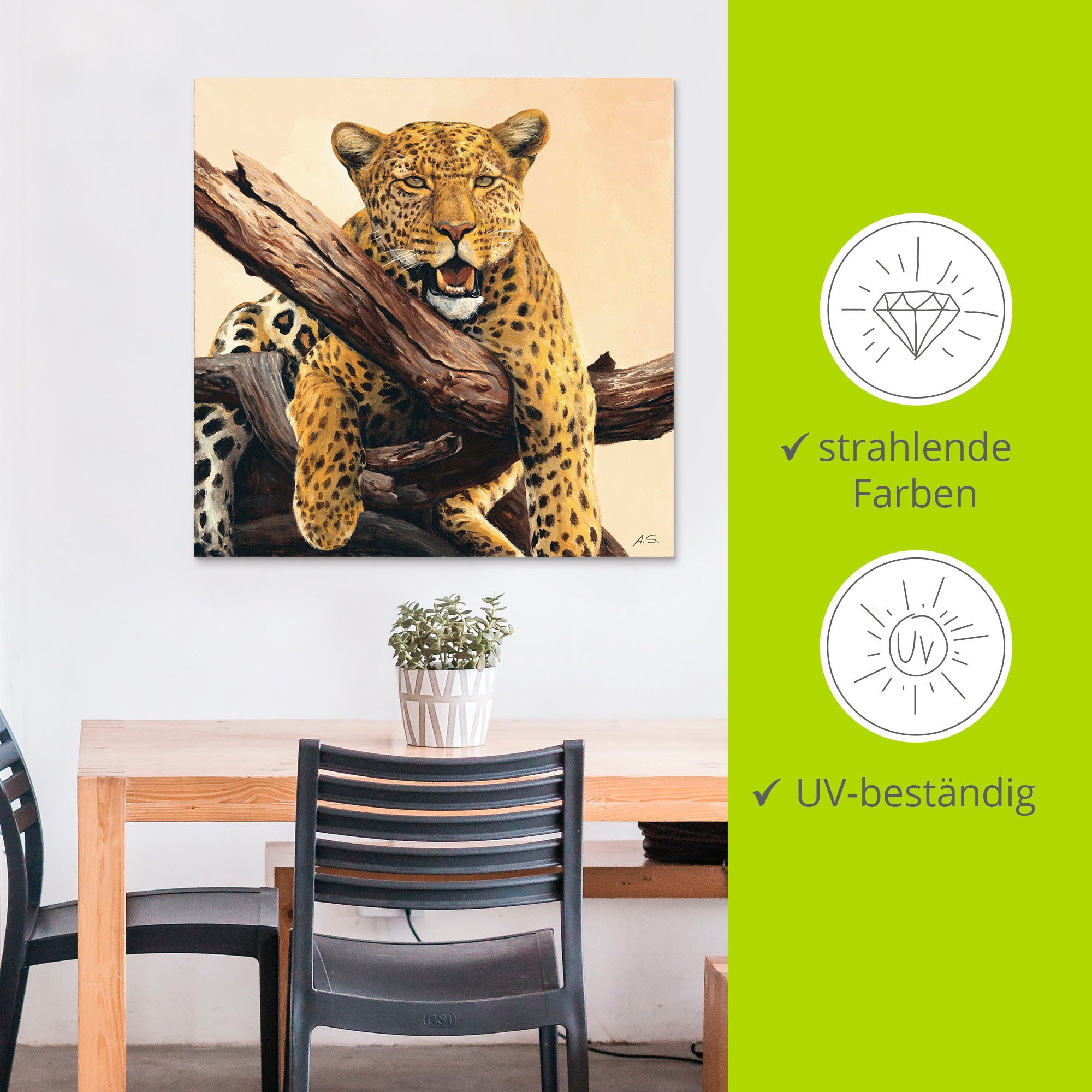 Artland Wandbild »Zeit zum Mittagessen«, Wildtiere, (1 St.), als Alubild, Outdoorbild, Leinwandbild in verschied. Größen