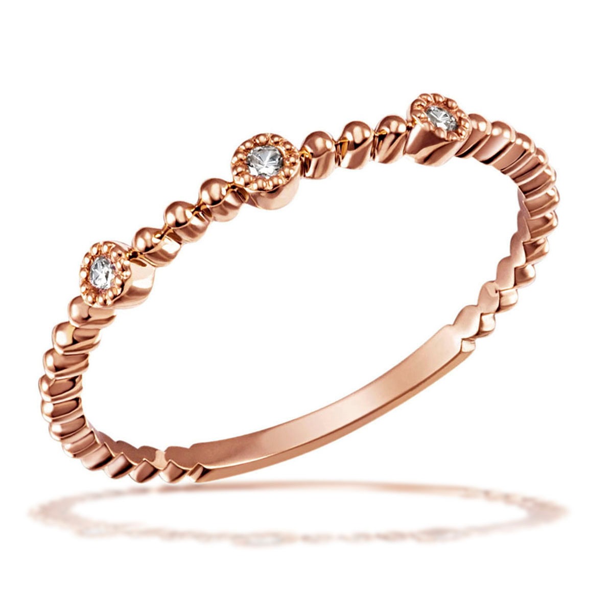 goldmaid Goldring, 585/- Rotgold 3 Brillanten 0,04 ct. P2/H