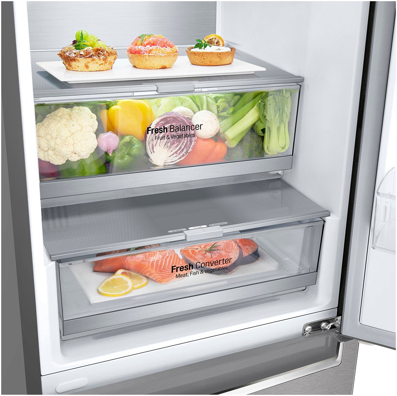 LG Kühl-/Gefrierkombination »GBB92MBB3P«, extrem leise: nur 29 dB