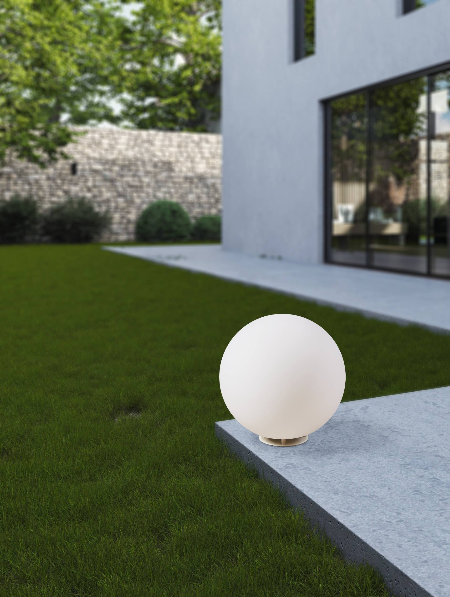 EGLO Kugelleuchte »Monterolo Garten Kugel, Außenleuchte, Kunststoff, E27, IP65« E27 1 Stk. Kugelleuchte - weiß - 1X40W exkl.