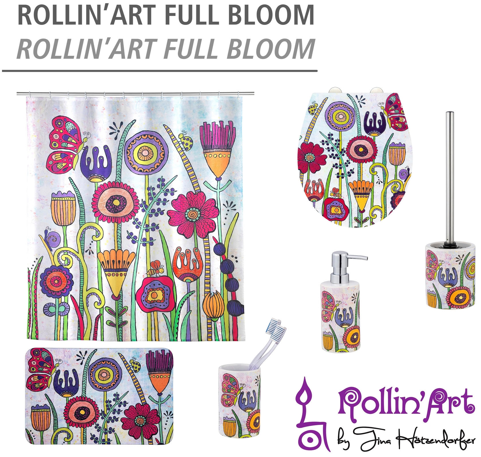 WENKO Seifenspender »Rollin'Art Full Bloom«, aus hochwertiger Keramik