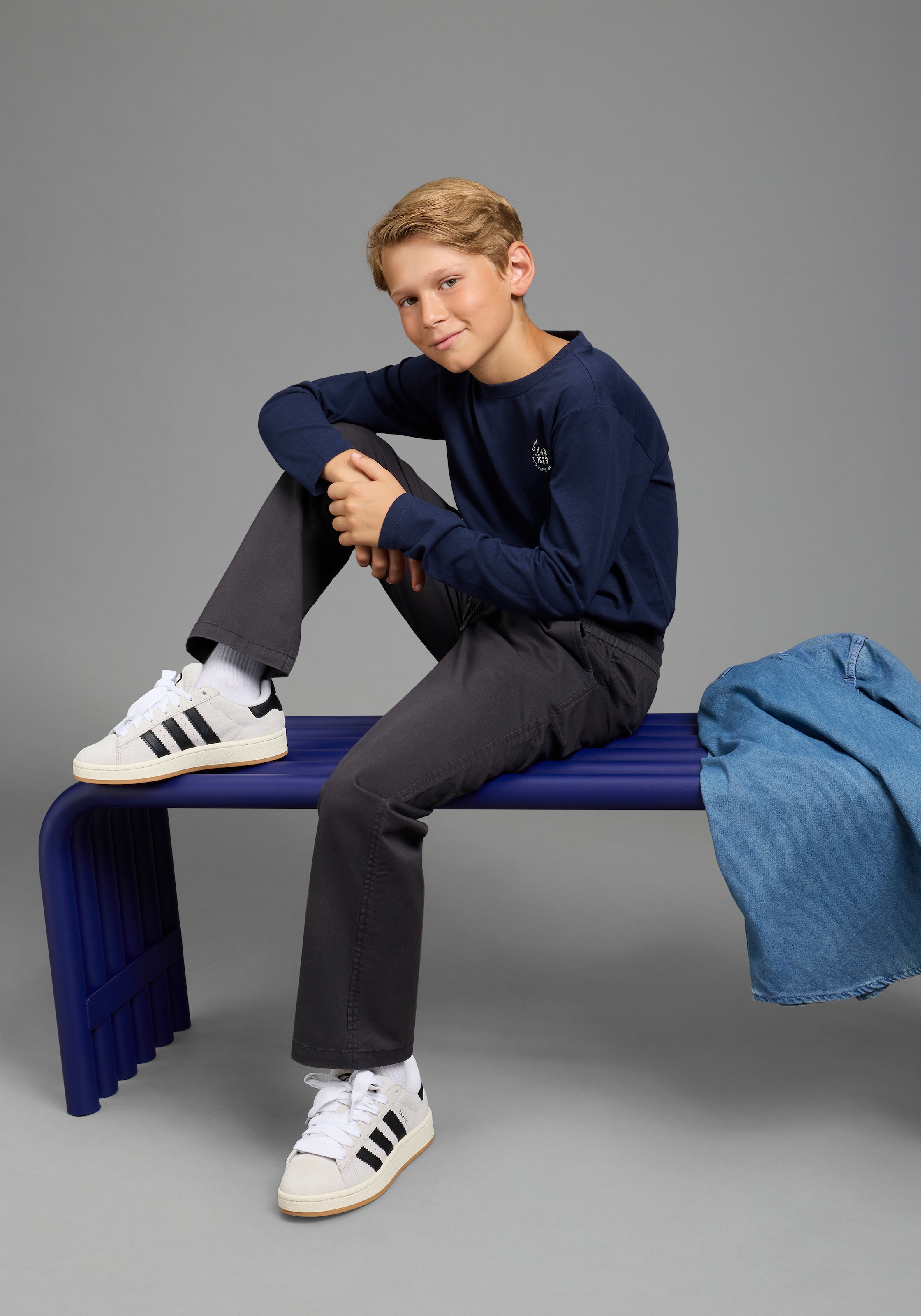 KIDSWORLD Schlupfhose »Twillhose in Schlupfform«  Twillhose in gerader Passform, mit innenliegendem Gummizug im Bund
