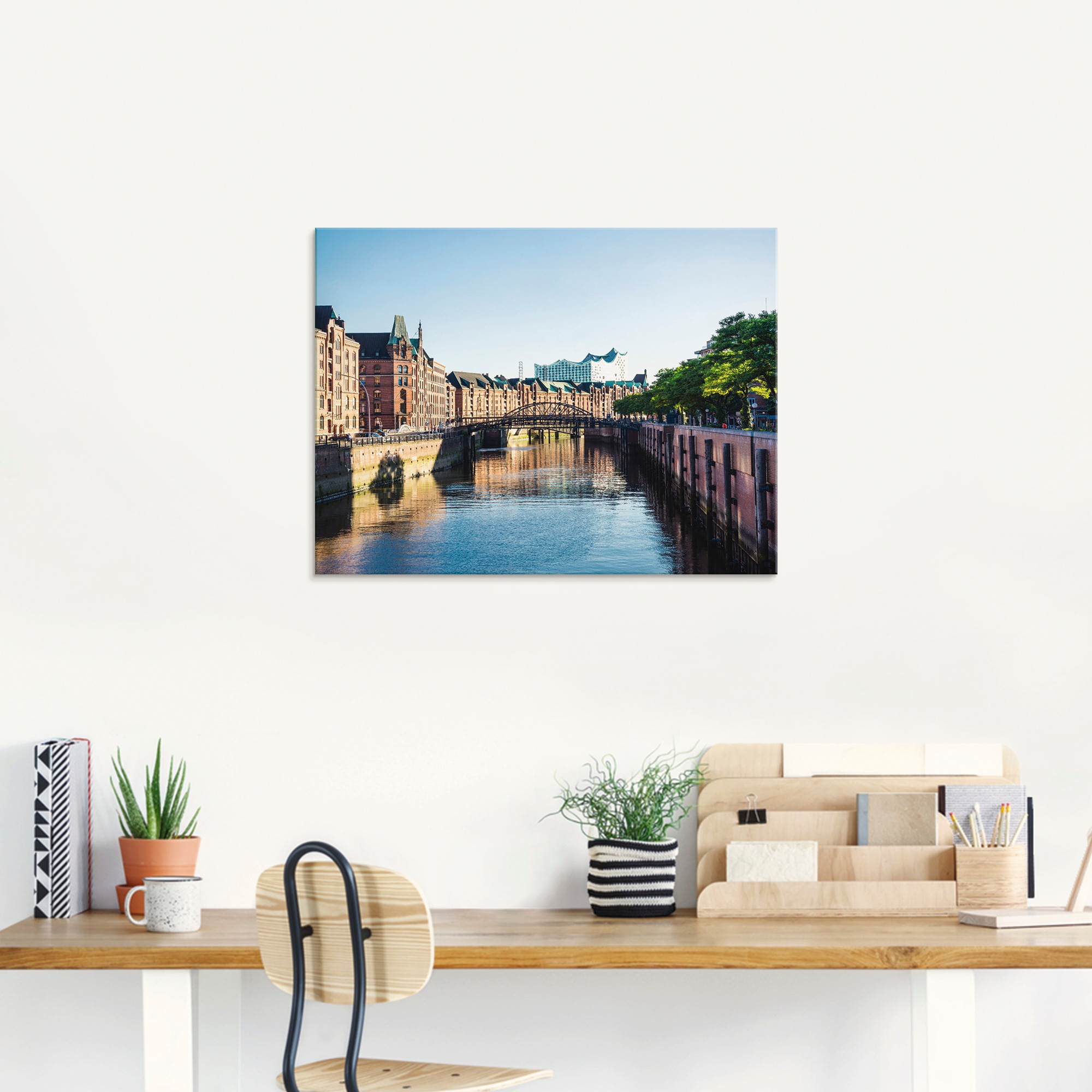 Artland Glasbild »Hamburg Speicherstadt«, Deutschland, (1 St.), in verschiedenen Größen