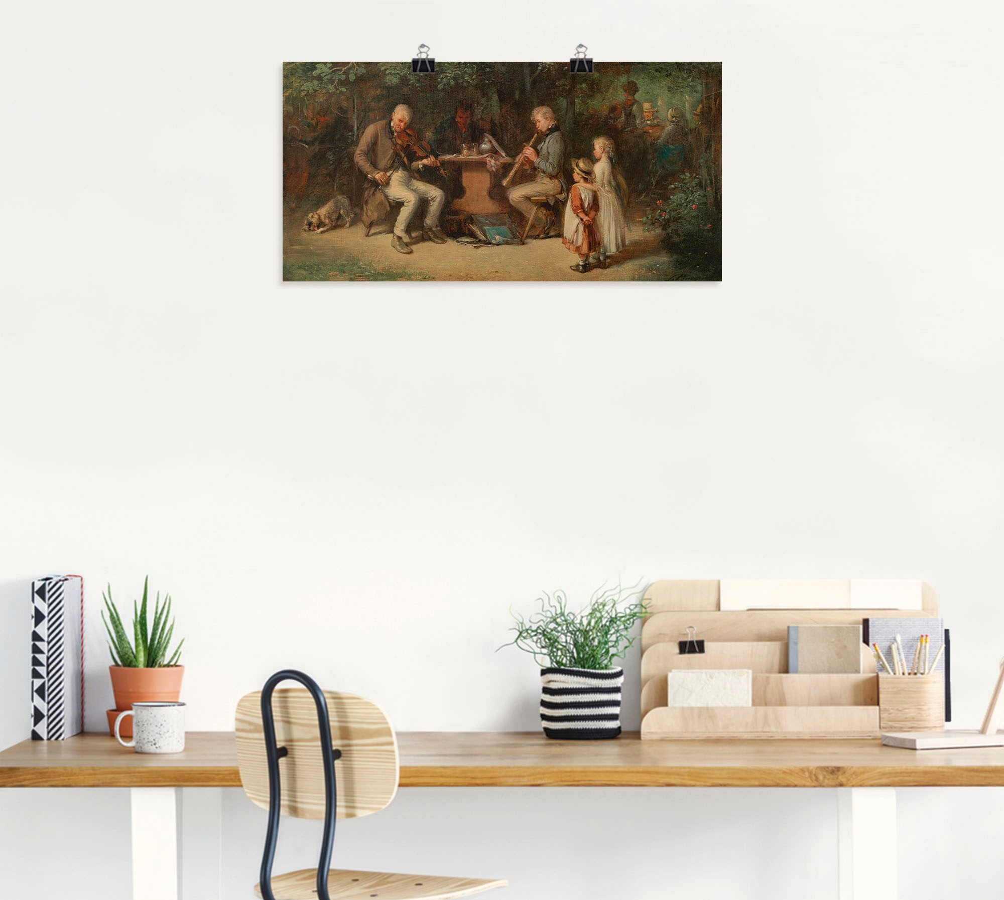 Artland Wandbild »Musikanten im Wirtshausgarten«, Bilder von Berufen, (1 St.), als Alubild, Leinwandbild, Wandaufkleber oder Poster in versch. Größen