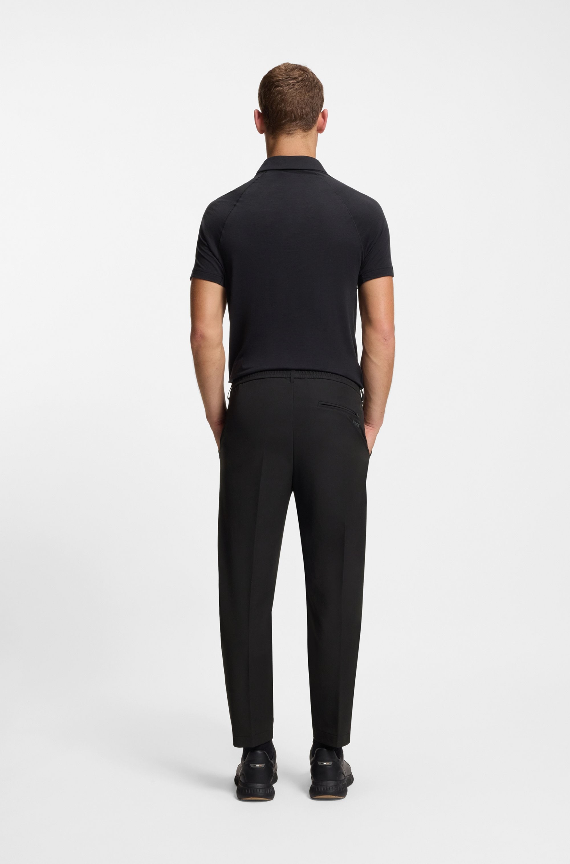 BOSS GREEN Webhose »T Convert«, Elastischer Taillenbund und Kordelzug, Gürtelschlaufen Anzughose