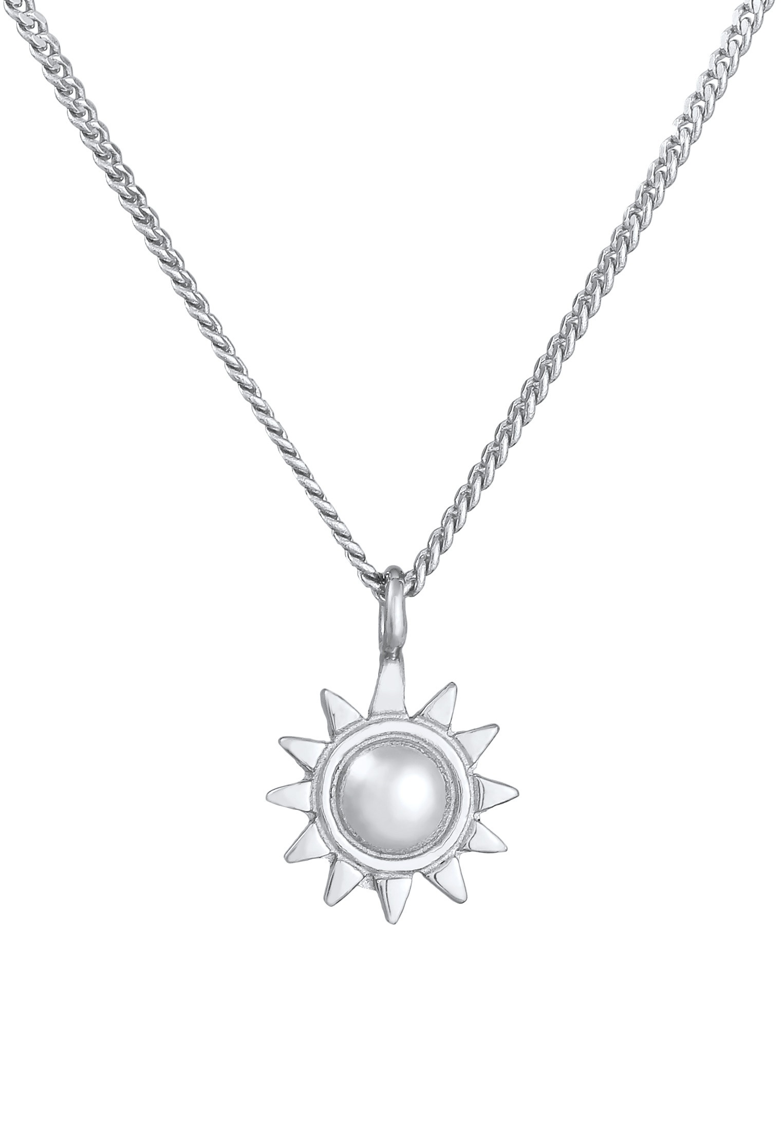 Elli Kette mit Anhänger »Halskette Sonne Strahlend 925 Silber«