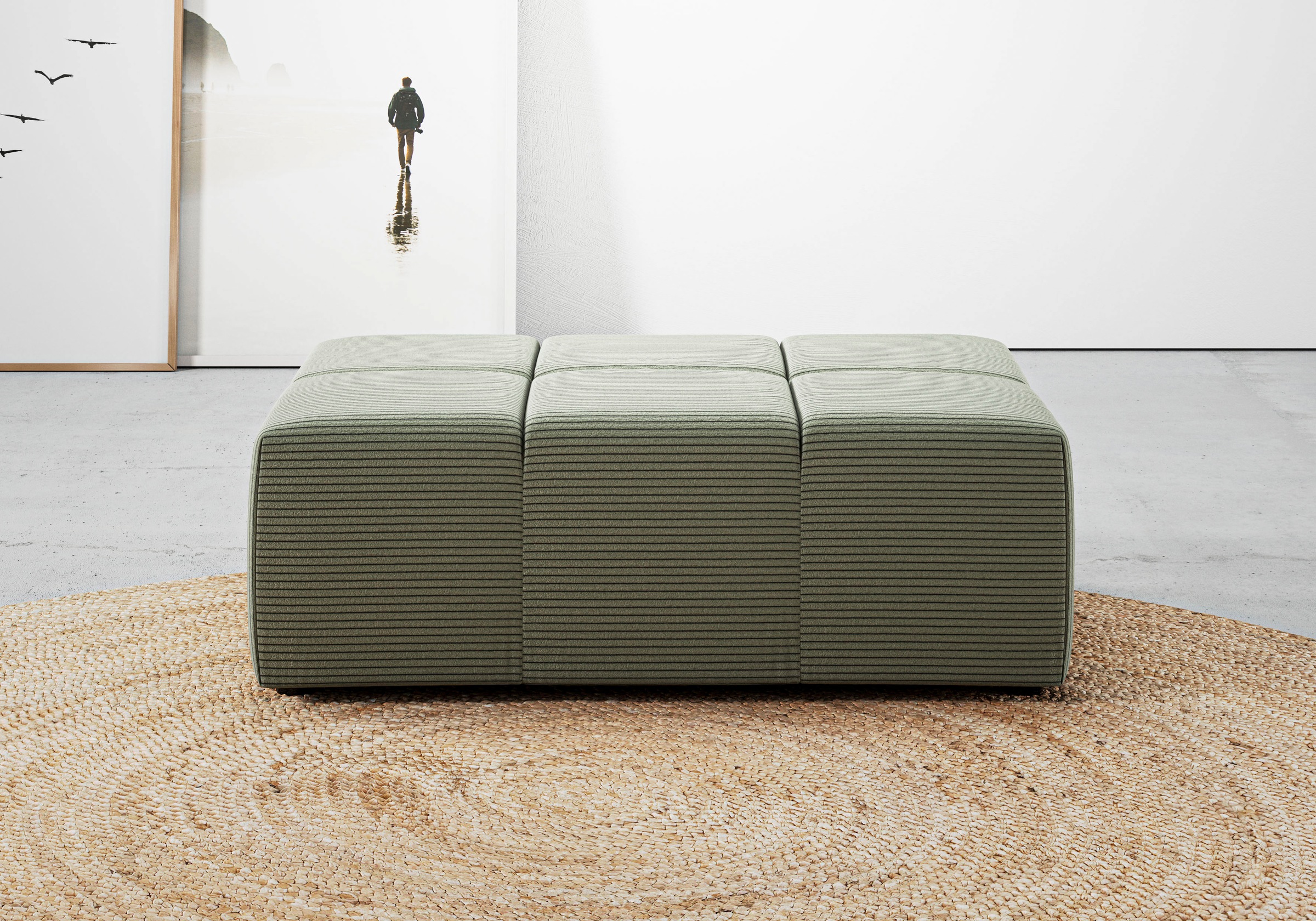 INOSIGN Polsterhocker »Ancona«, passend zur "Ancona"-Polsterserie, auch in Cord + Easy Care