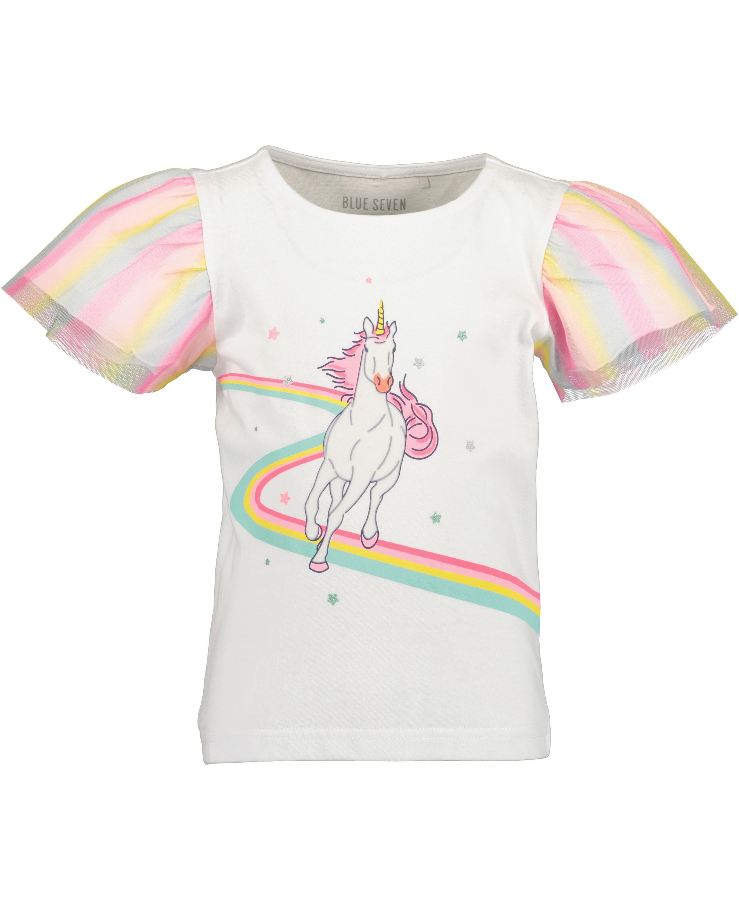 Blue Seven Kurzarmshirt Packung, 2 Stk. mit süßen Einhorn-Drucken