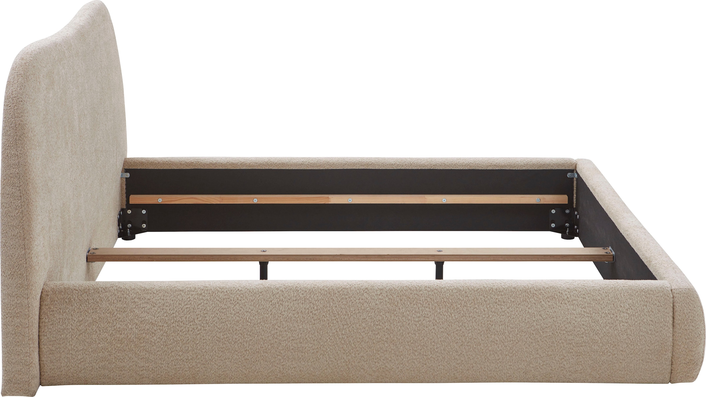 ATLANTIC home collection Polsterbett »Sophie«, mit oder ohne Stauraum, hochwertiger Bouclé-Bezug