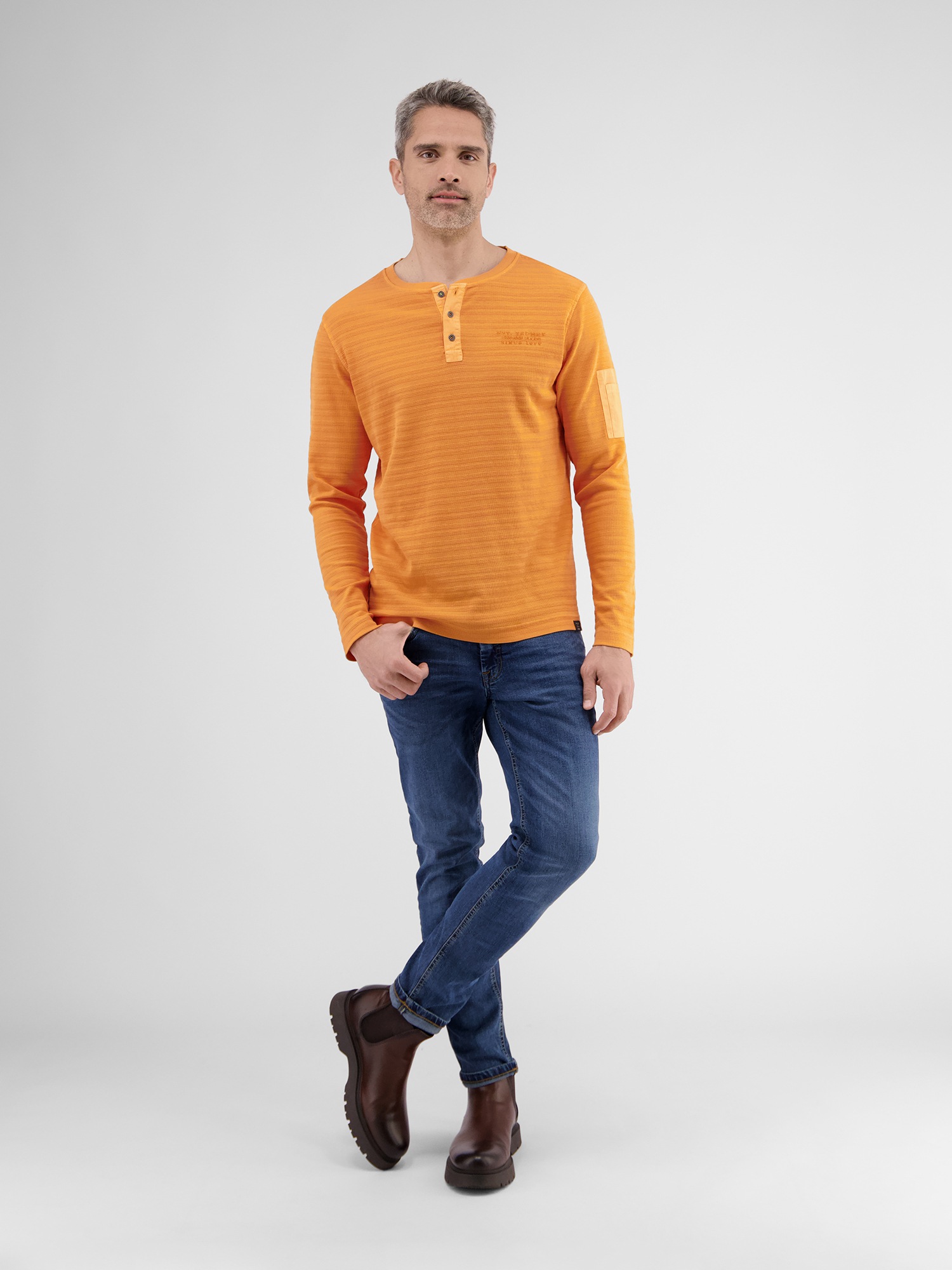 LERROS Sweatshirt »LERROS Serafinoshirt in Streifenoptik«