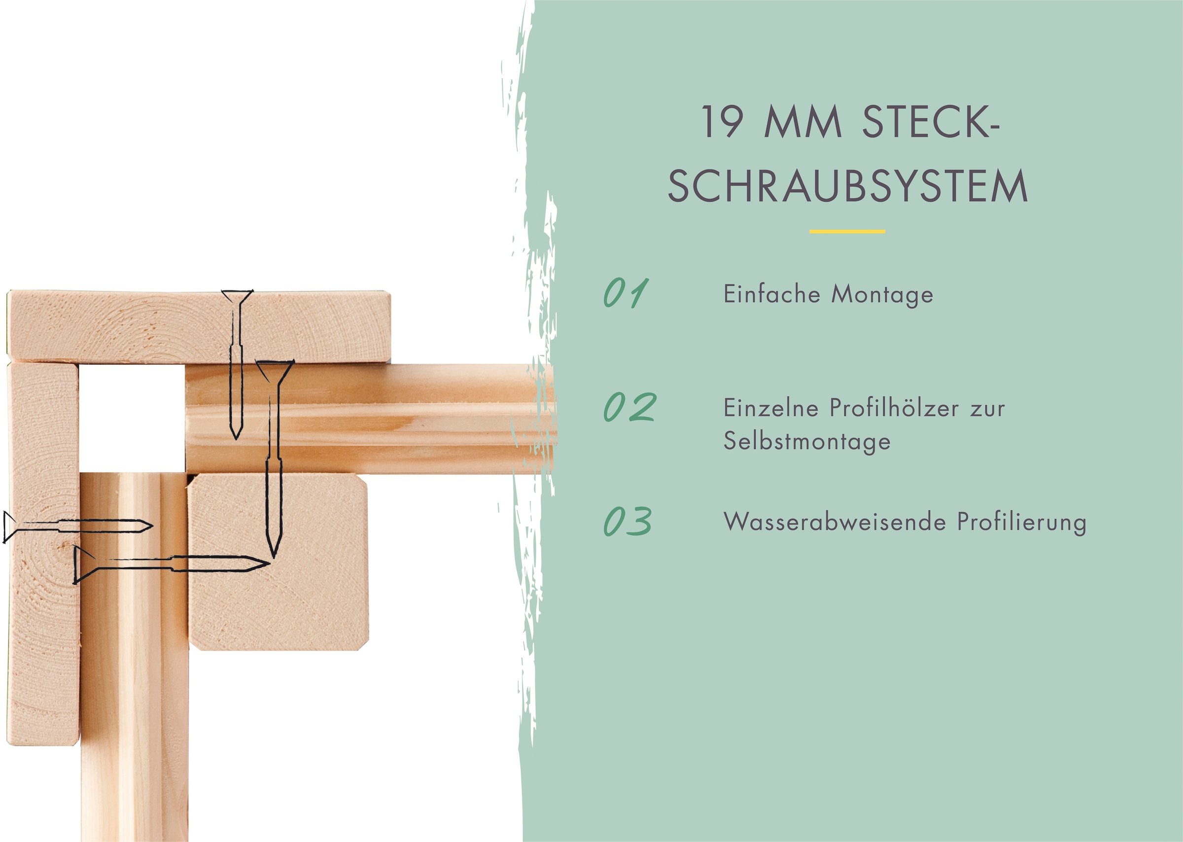 Karibu Gartenhaus »»Amberg 4«« naturbelassen, anthrazit oder terragrau