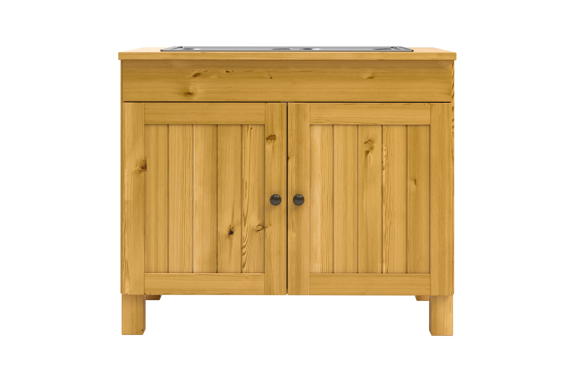 Home affaire Spülenschrank »Alby2«, Mit Metallgriffen, Breite 100 cm
