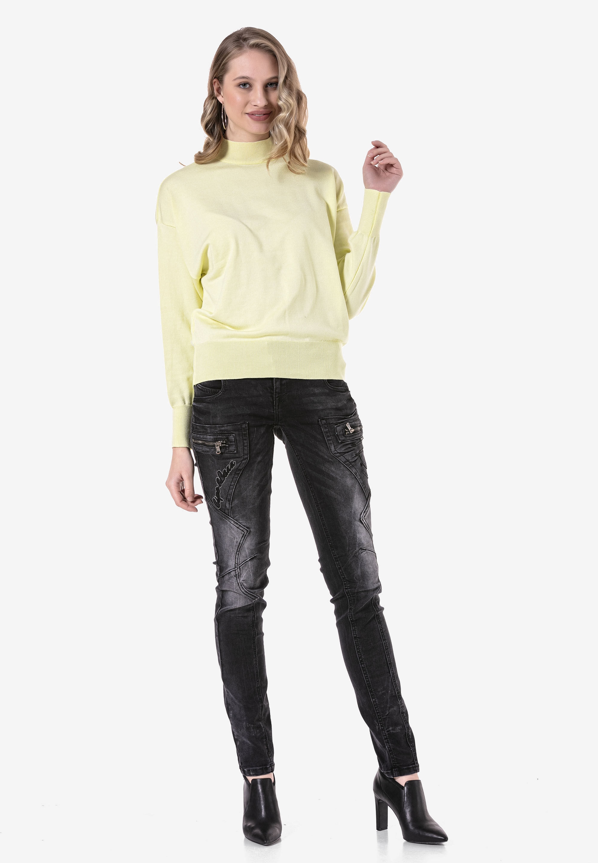 Cipo & Baxx Rollkragenpullover »WP230« Mit Rollkragen