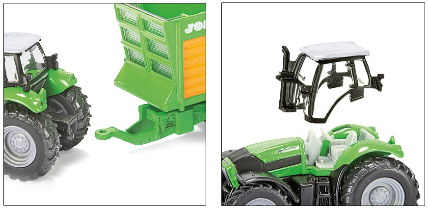 Siku Spielzeug-Traktor »SIKU Farmer, Deutz-Fahr Agrotron X720 (1848)«, mit Joskin Anhängerset