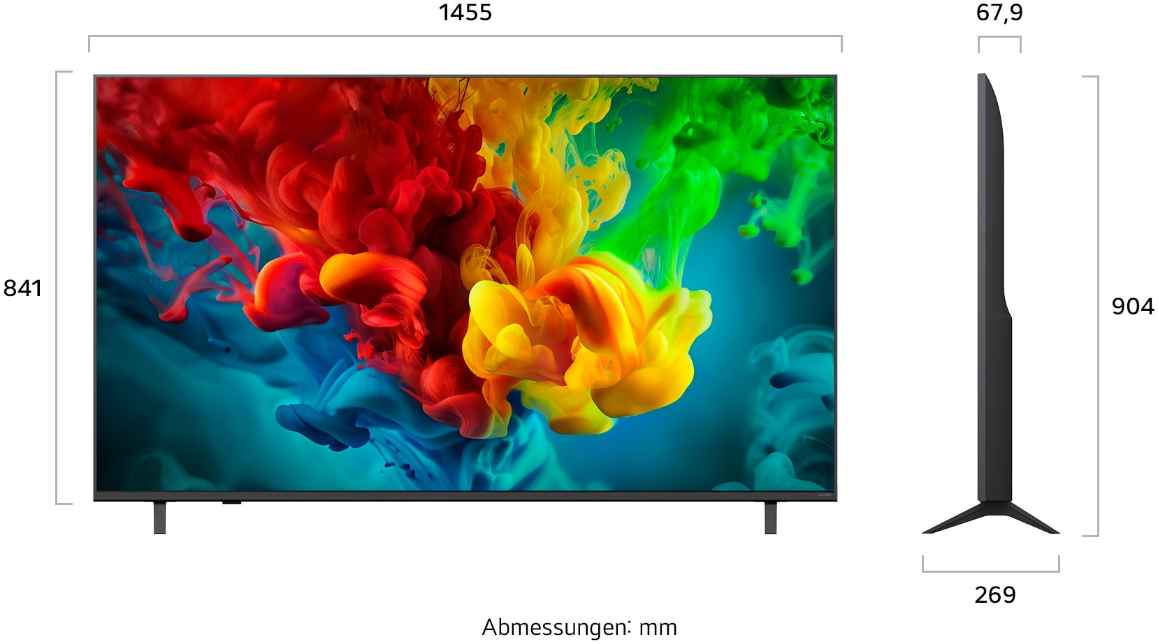 LG QNED-Fernseher »65QNED82B6B« 164 cm/65 ″ Smart-TV