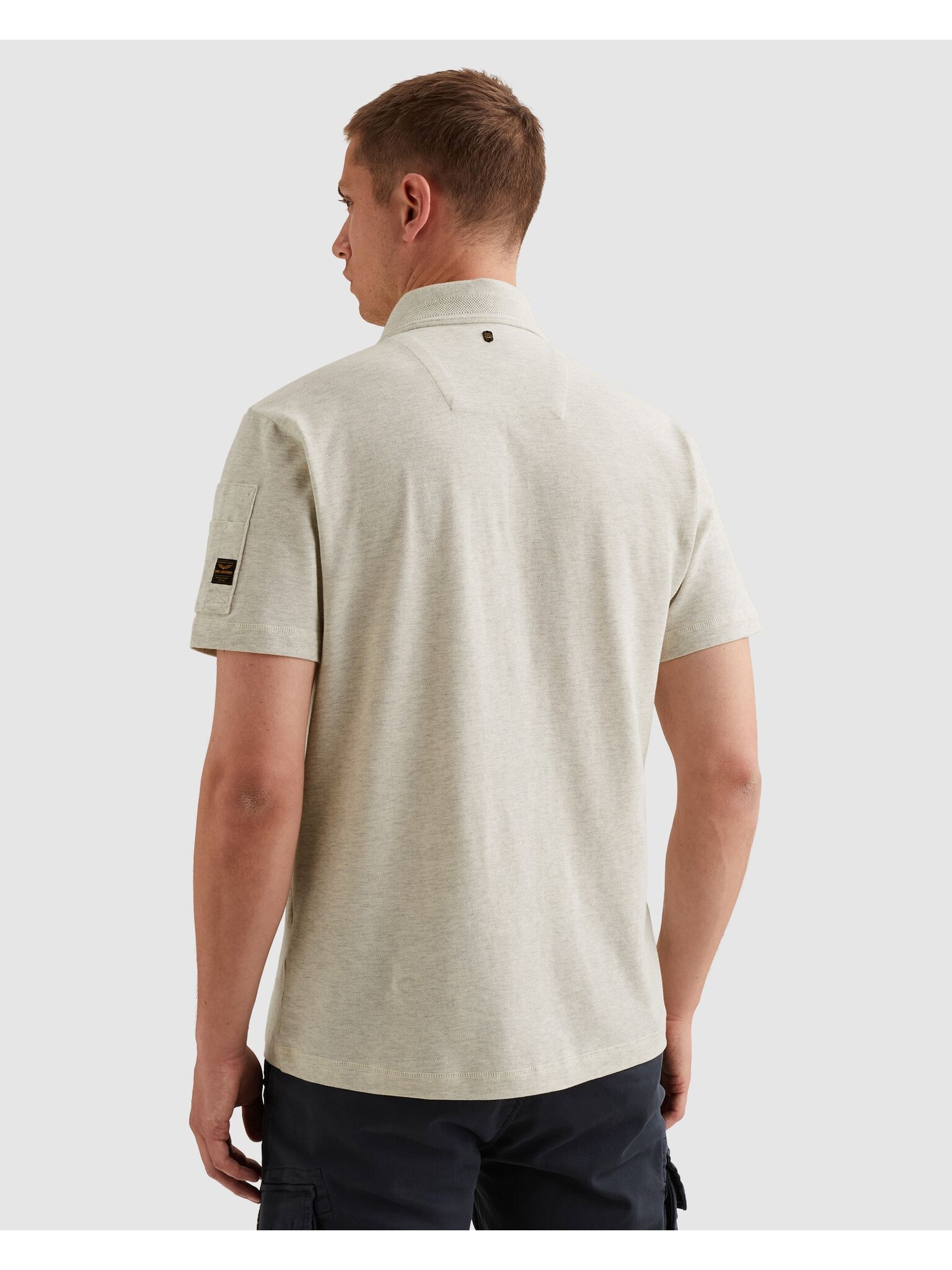 PME LEGEND Poloshirt Aufgesetzte Ärmeltasche mit Marken- Label