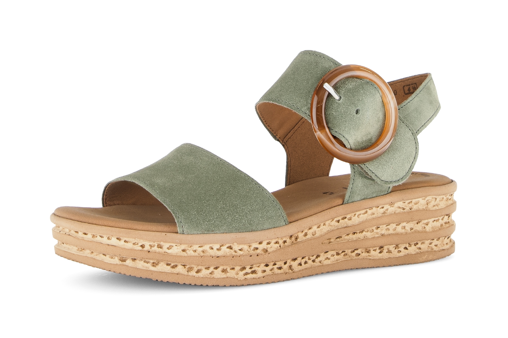 Gabor Keilsandalette  , Riemchensandale, Sommerschuh mit modischer Zierschnalle