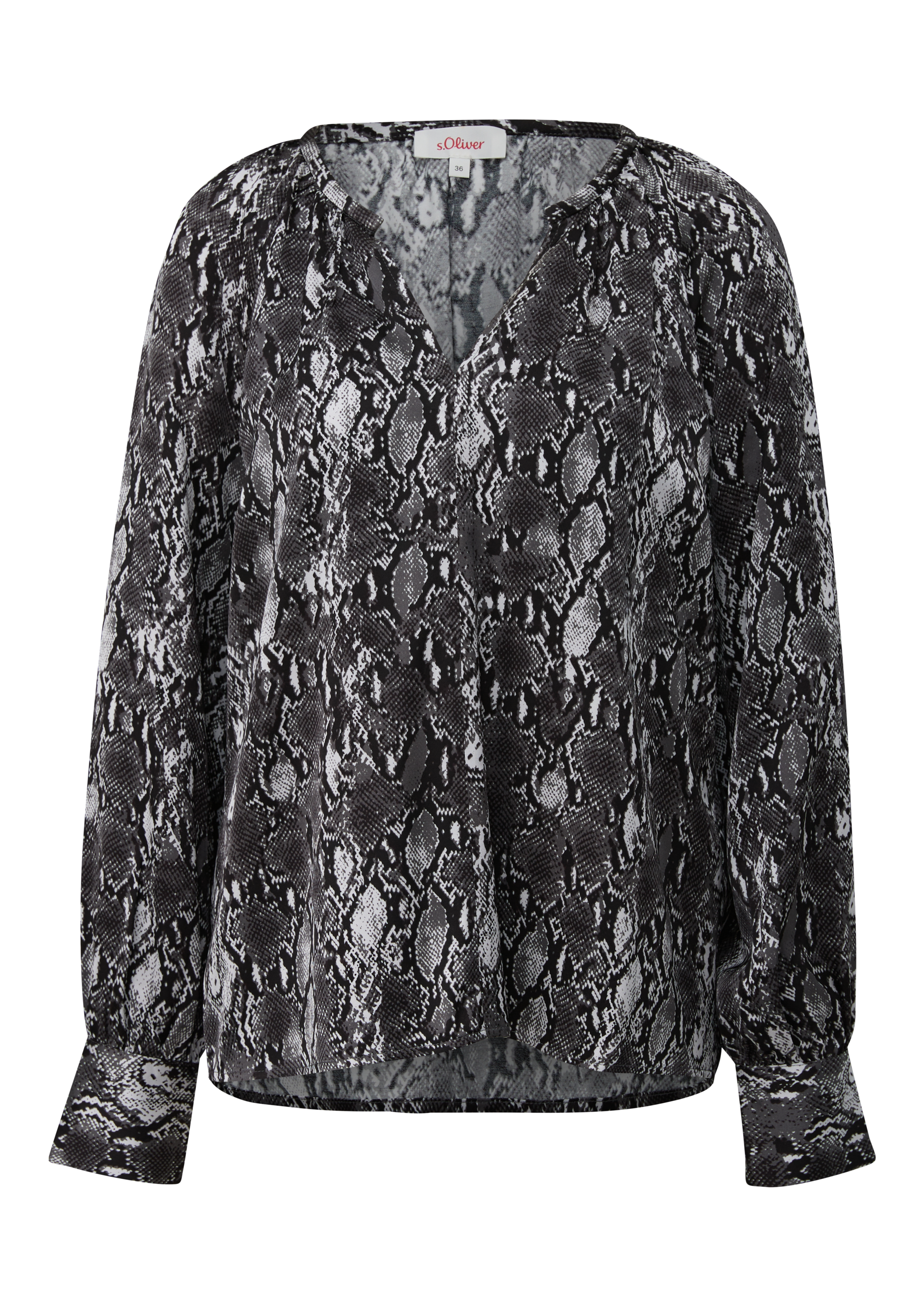 s.Oliver Langarmbluse, mit All-Over Print