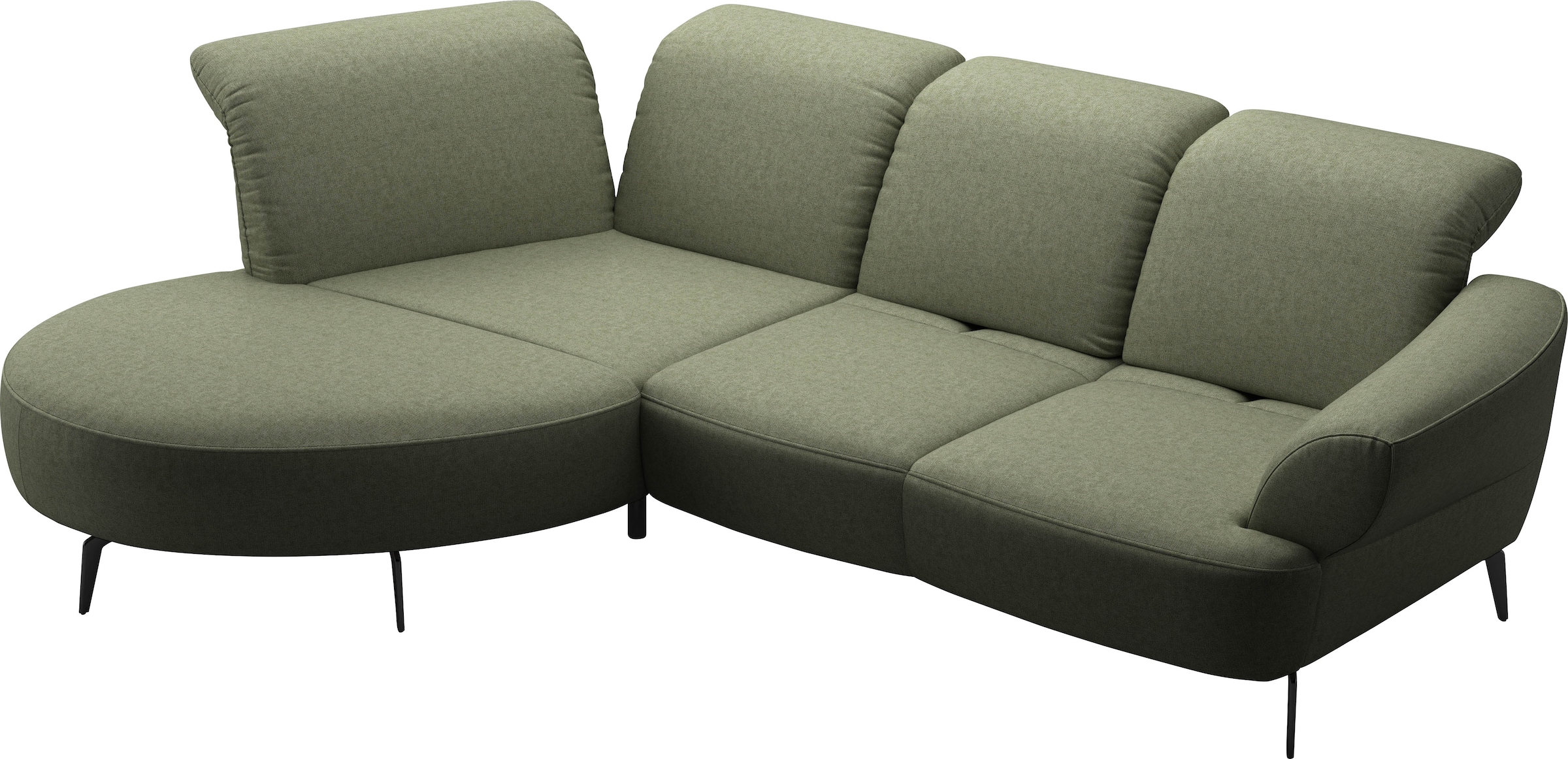 sit&more Ecksofa »Dance, L-Form, inkl. Sitztiefenverstellung«, inkl. Click&Seat, optional mit Kopfteilverstellung