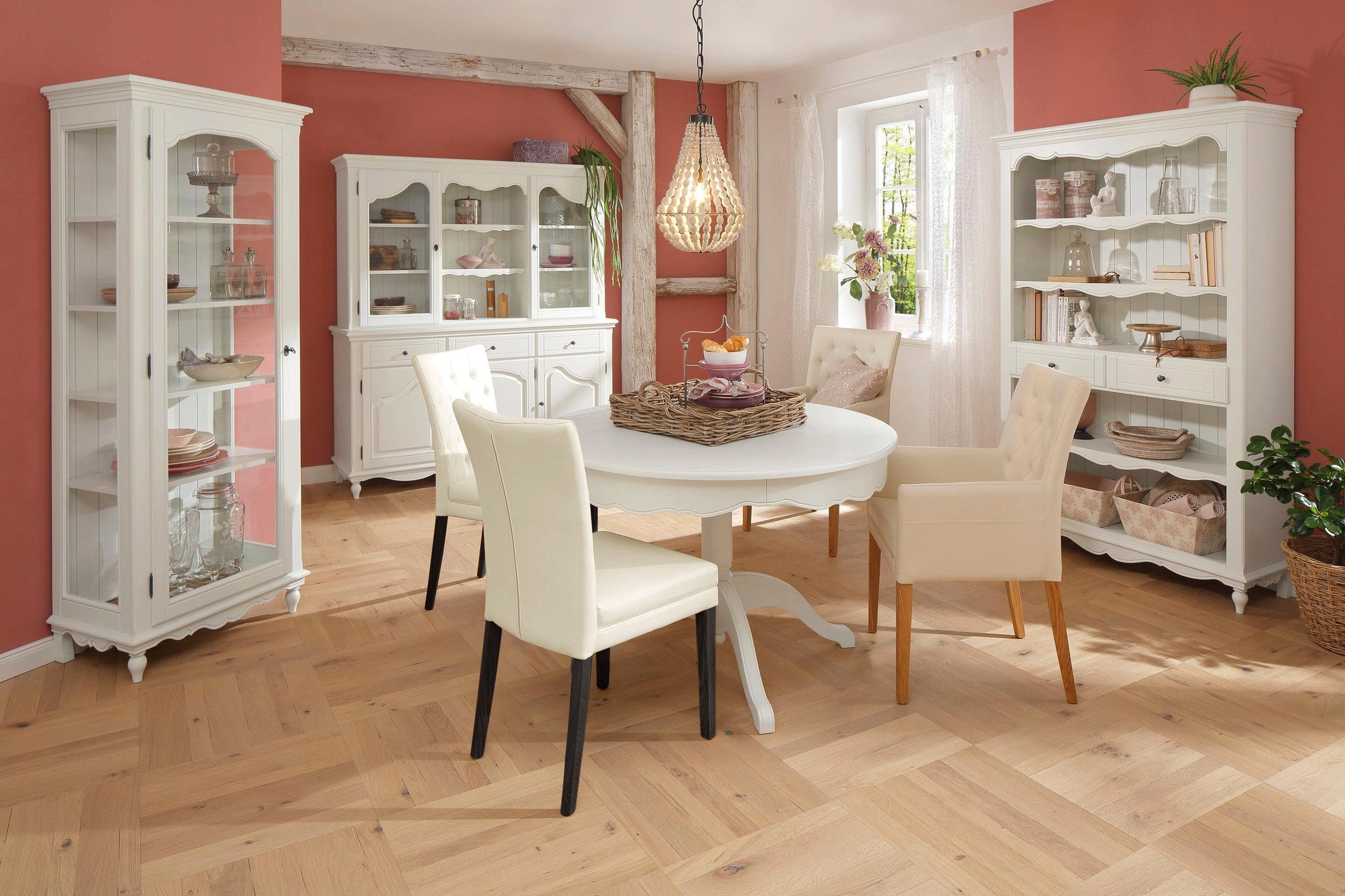 Home affaire 4-Fußstuhl »Colorado«, (Set), 6 St., Kunstleder, Beine aus Buche, wengefarben lackiert, Im 2er, 4er oder 6er-Set
