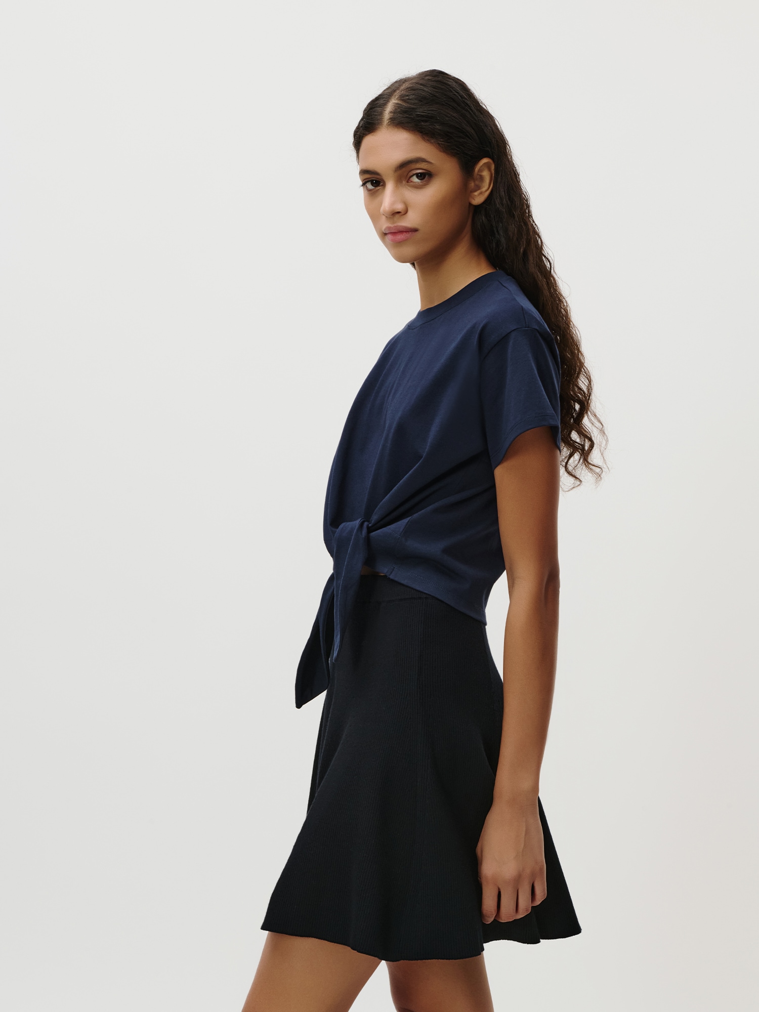 LeGer T-Shirt »Tessy, LeGer by Lena Gercke« mit Knoten-Detail, cropped