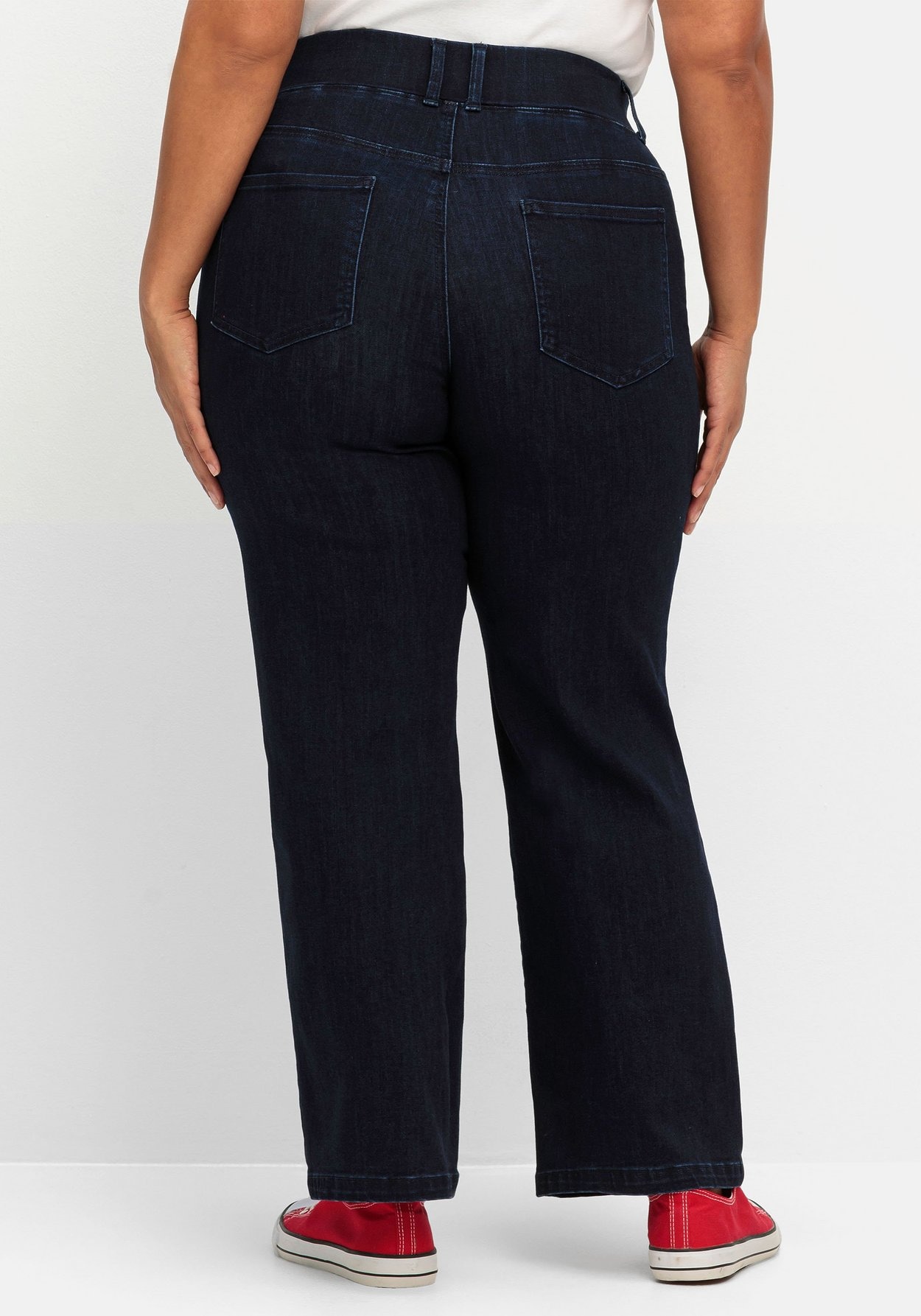 Sheego Stretch-Jeans »Weite Jeans mit Schlupfbund im Curvy-Schnitt ELLA«