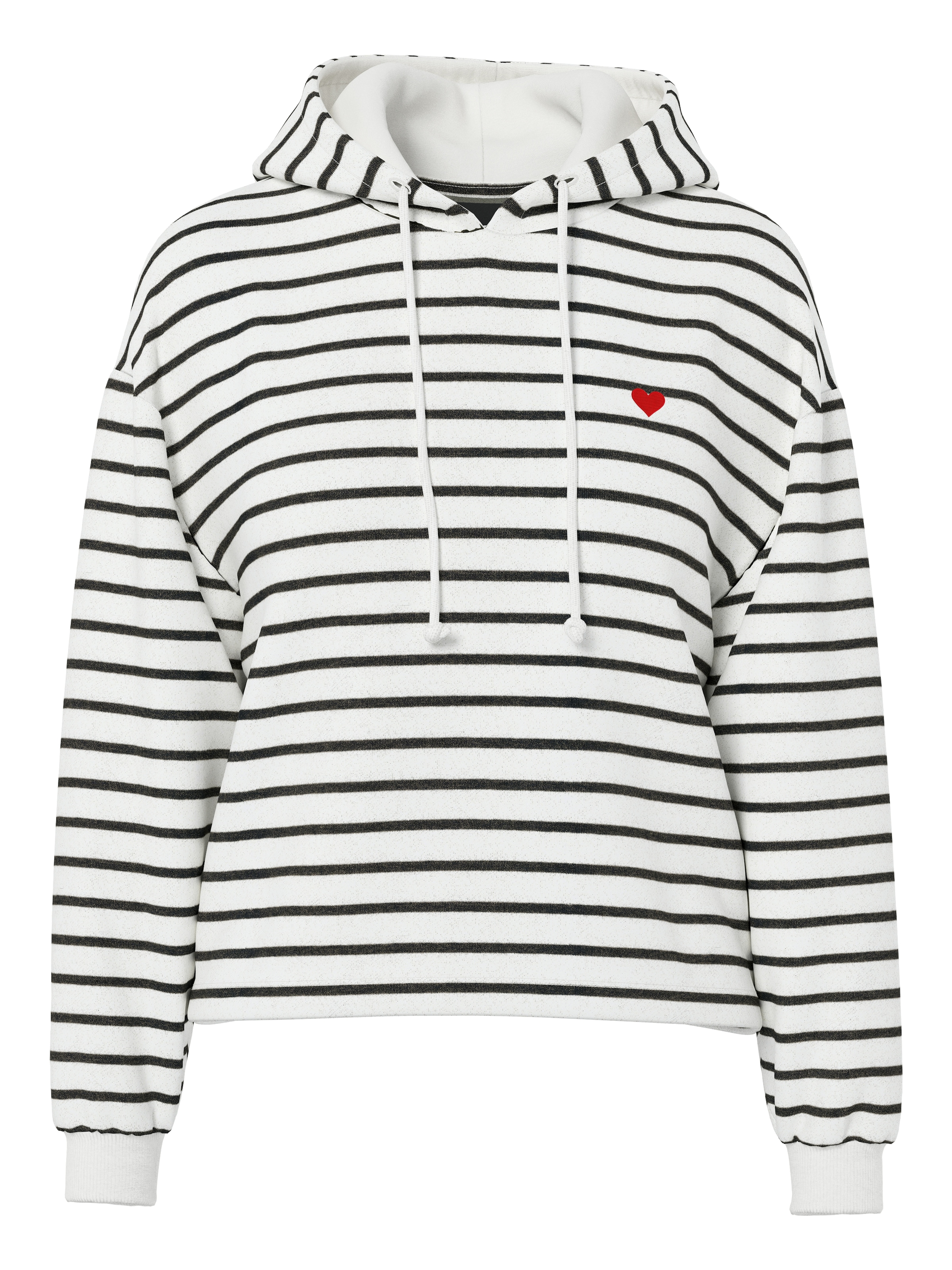 pieces Kapuzensweatshirt »PCCHILLI LS HOODIE STRIPES EMB NOOS BC«, Baumwollmischung, regular fit
