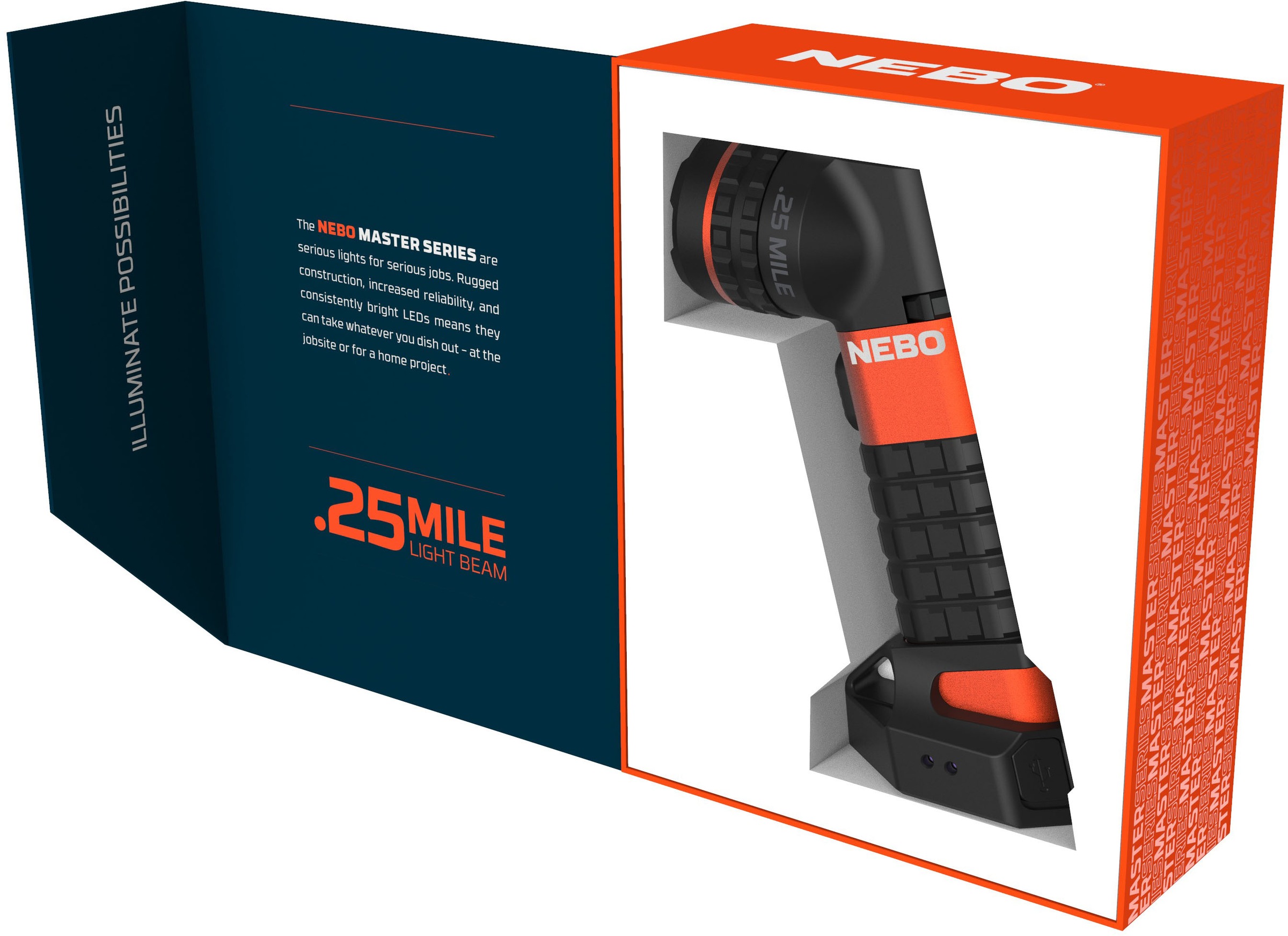 NEBO LED Taschenlampe »Nebo Master Series SL25« Taschenlampe inkl. Ladekabel,  400m Reichweite für 6,5 Stunden!