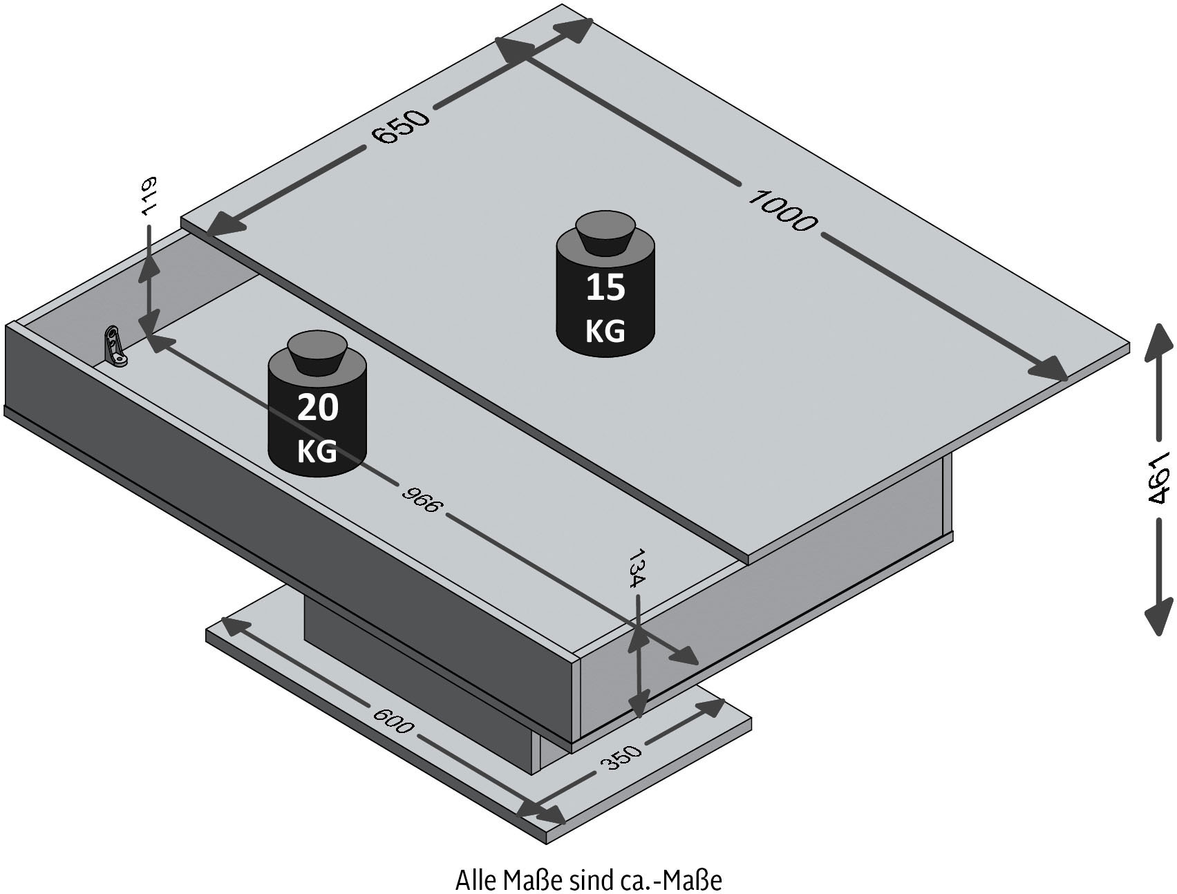 FMD Couchtisch »Avola«, Breite 100 cm
